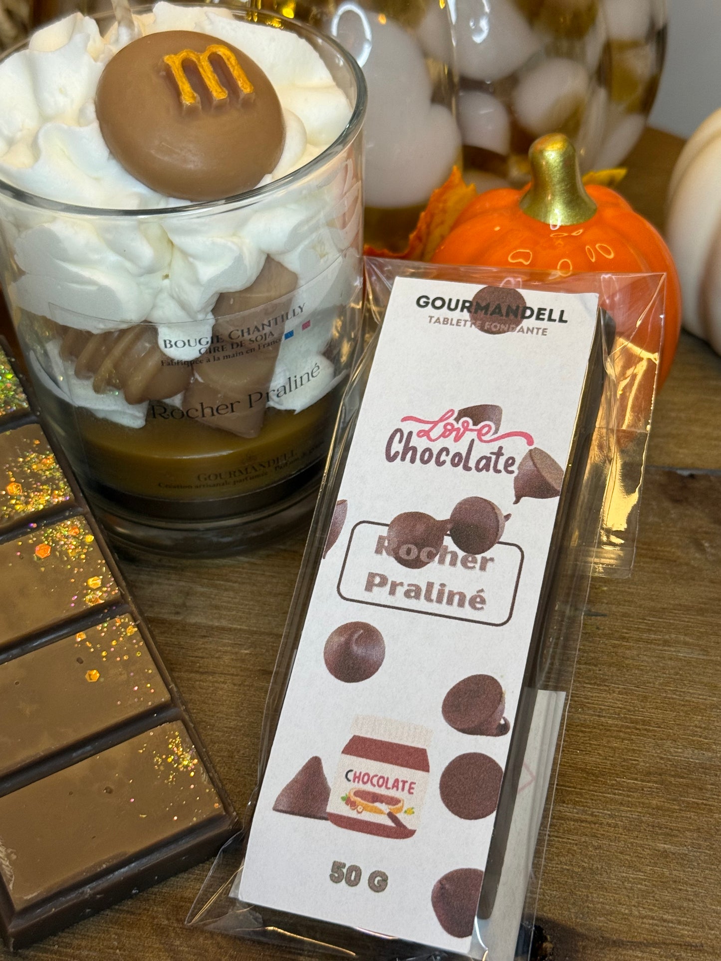 Tablette Fondante Parfumée 50 g – Rocher Praliné