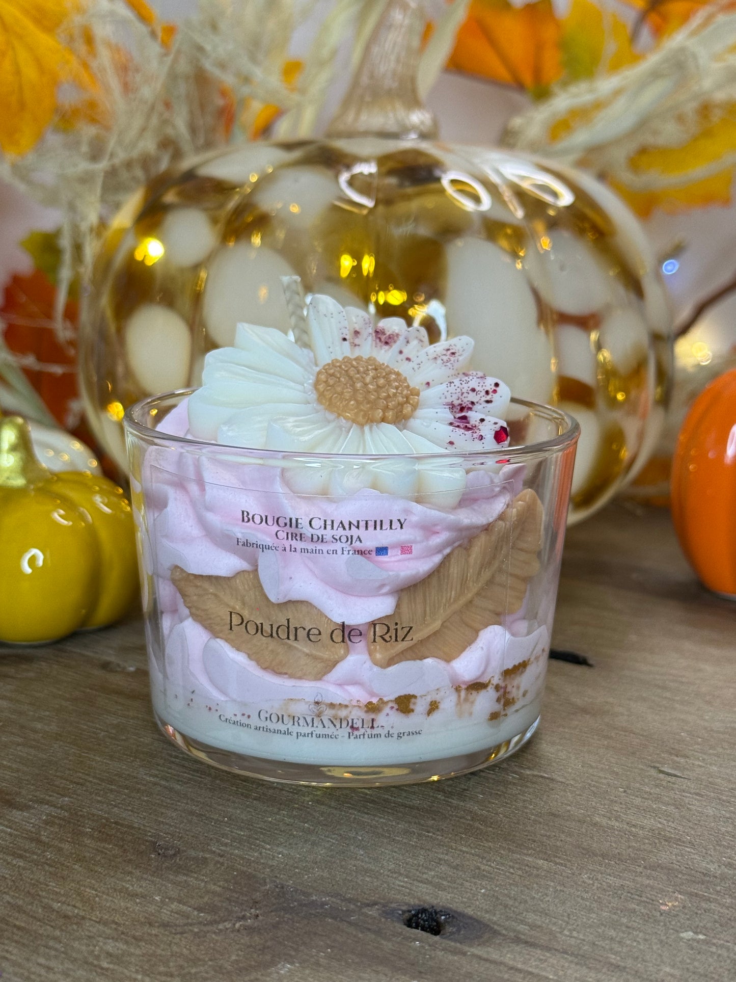 Bougie parfumée Poudre de Riz – Douce senteur poudrée et cocooning – Formats 70 g, 140 g et 170 g