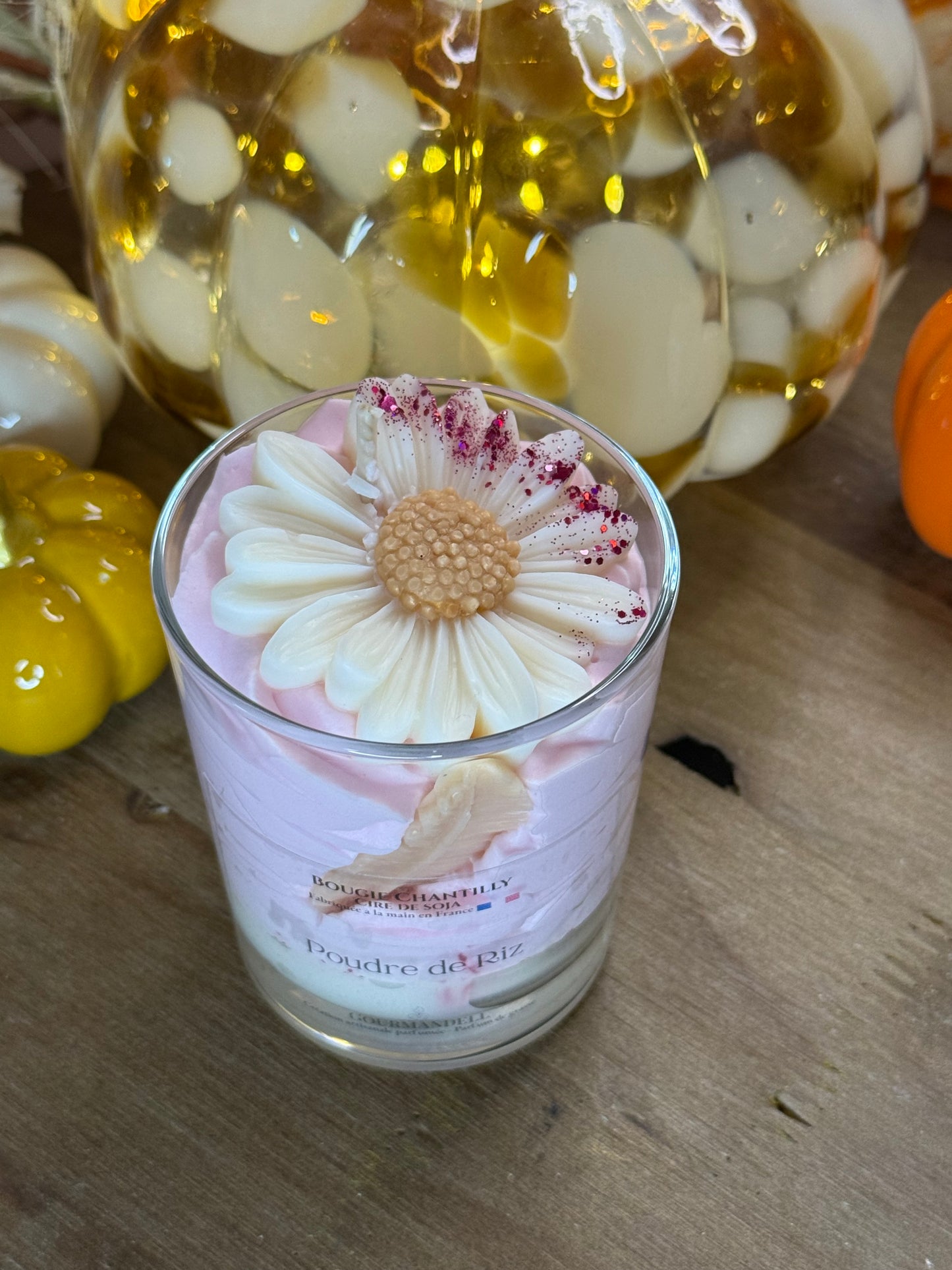 Bougie parfumée Poudre de Riz – Douce senteur poudrée et cocooning – Formats 70 g, 140 g et 170 g