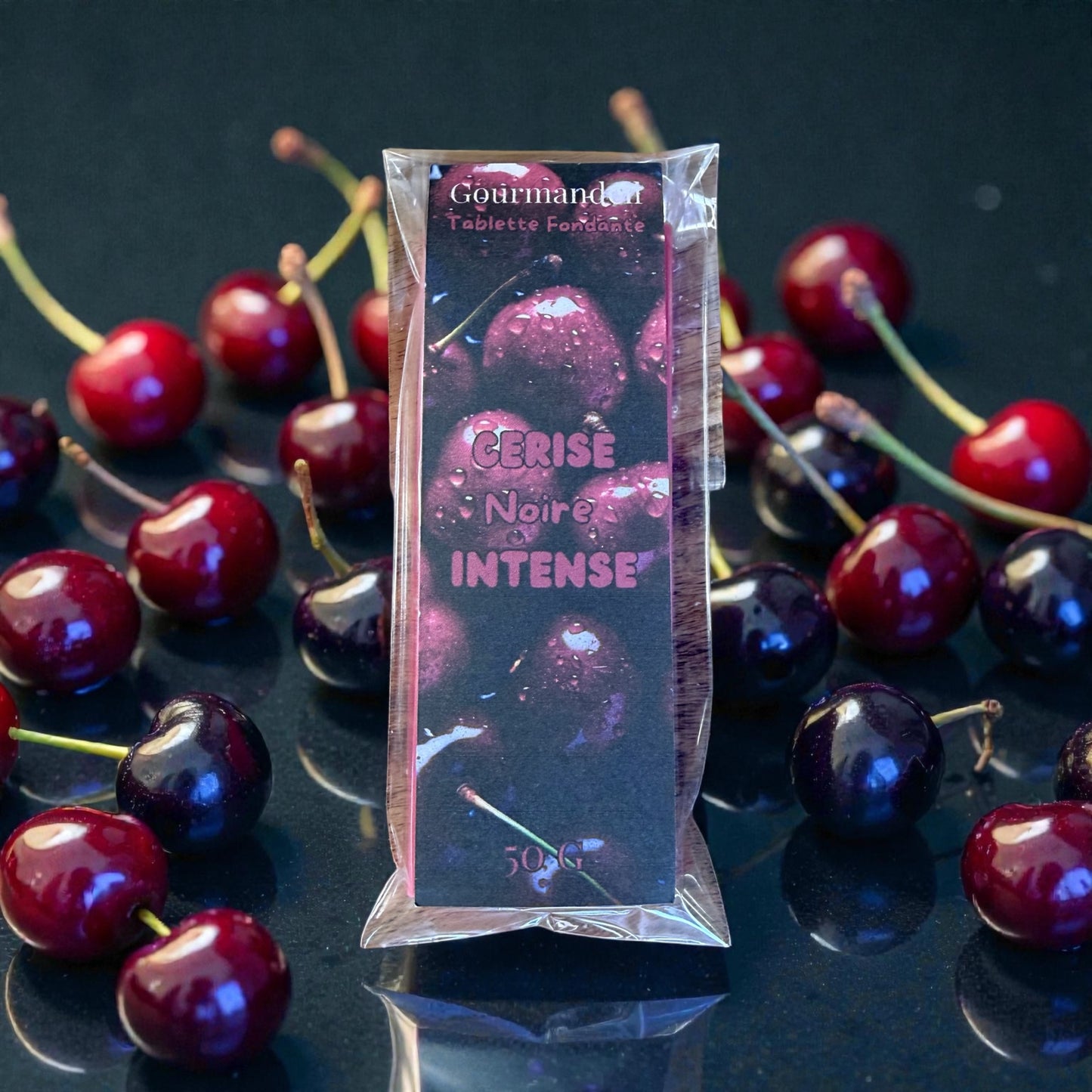 Tablette Fondante Parfumée 50g – Cerise Noire Intense
