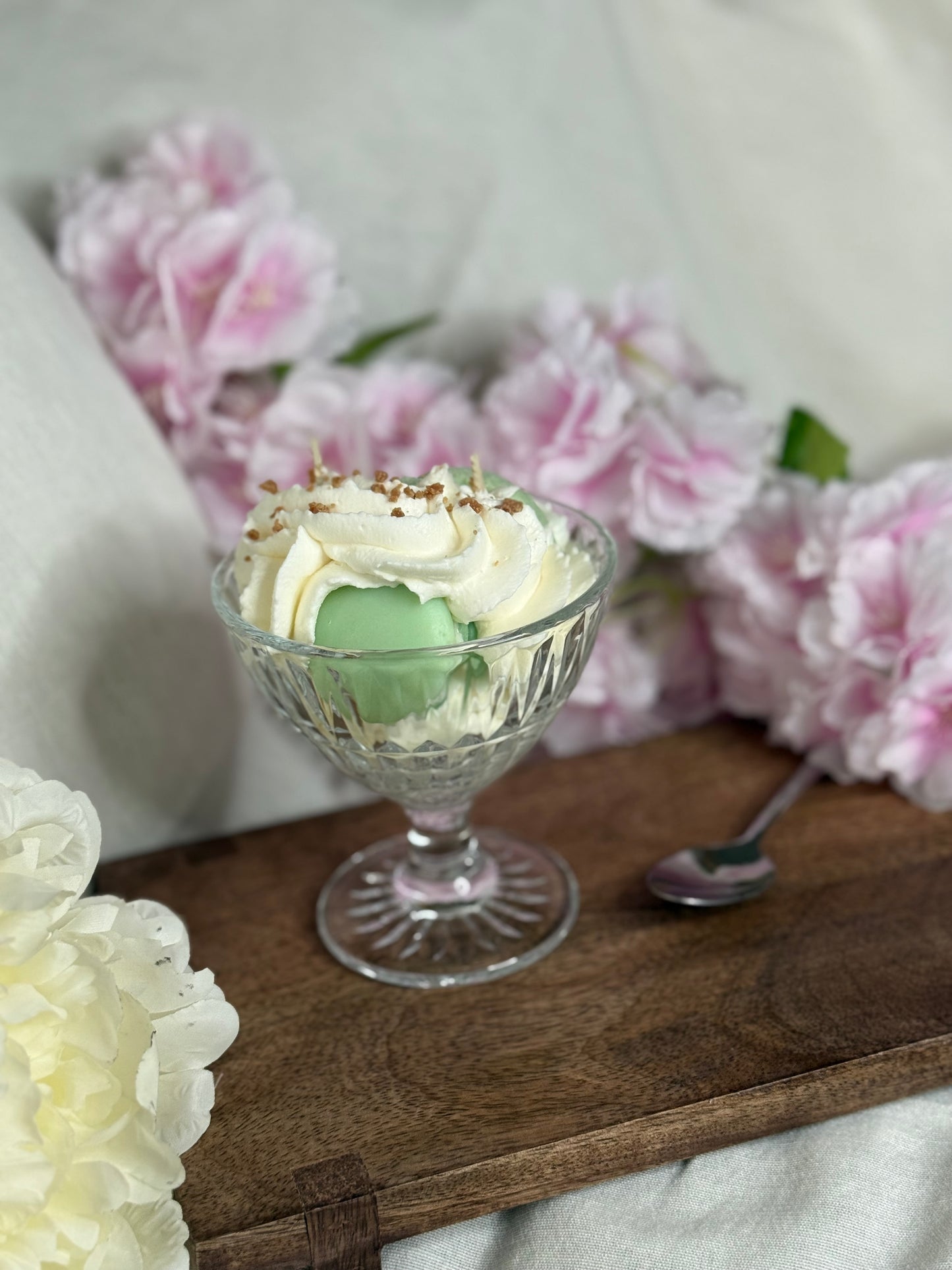 Bougie parfumée glace – Pistache gourmande – 170 g ou 180 g