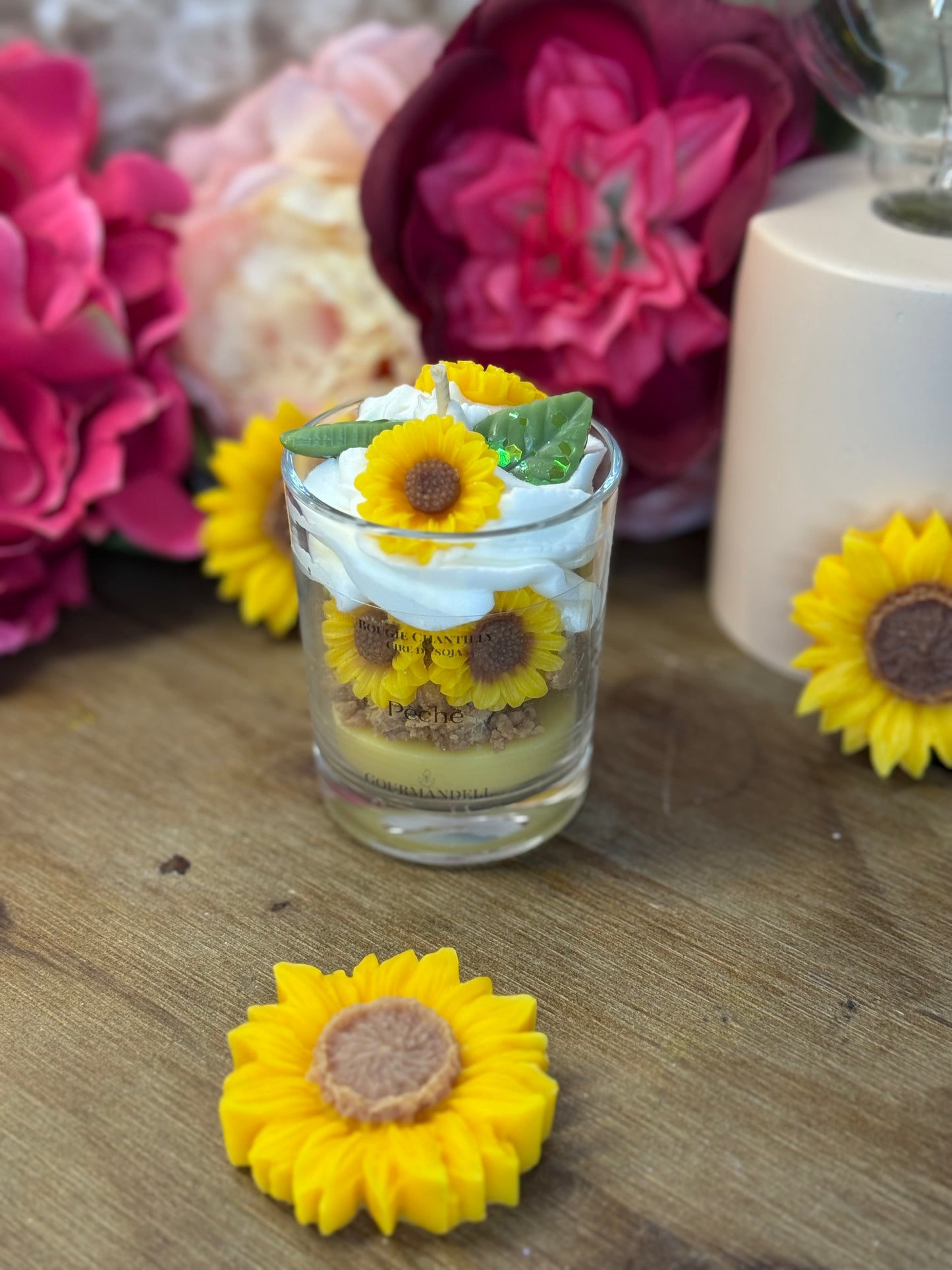 Bougie parfumée Pêche – Cire de soja, parfum de Grasse