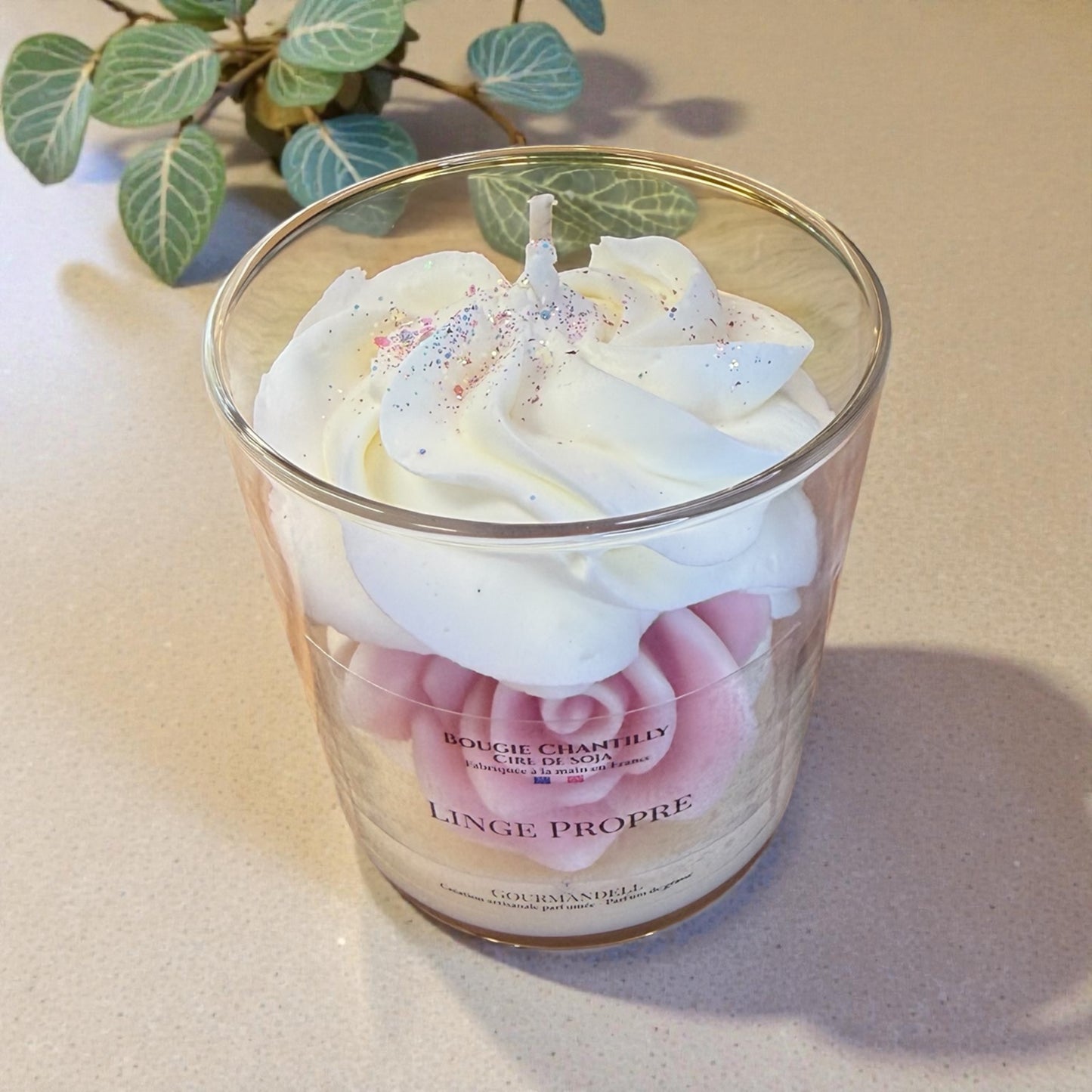 🕯️ Bougie Parfumée Linge Propre – Cire de Soja & Parfum de Grasse