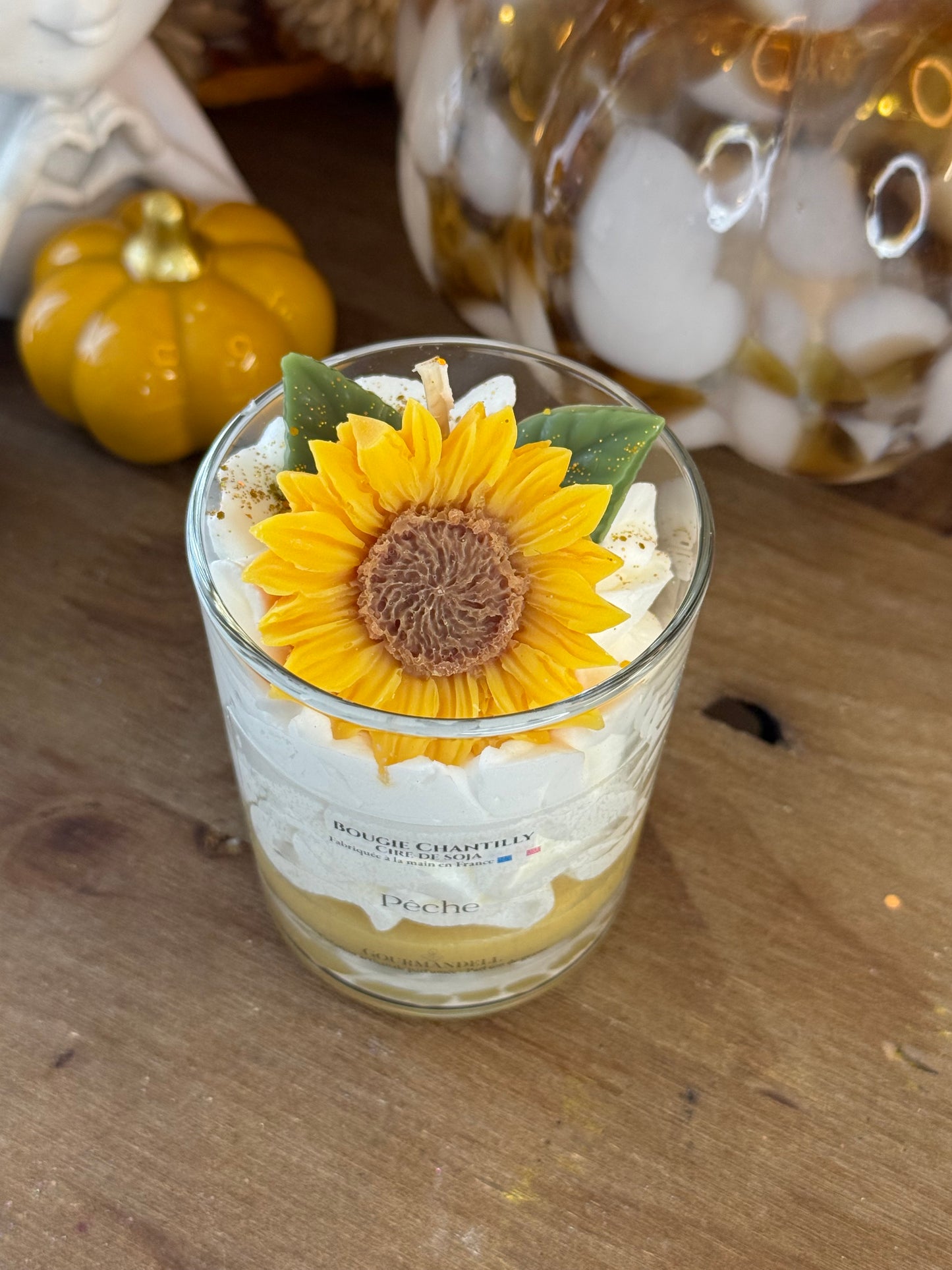 Bougie parfumée Pêche – Cire de soja, parfum de Grasse