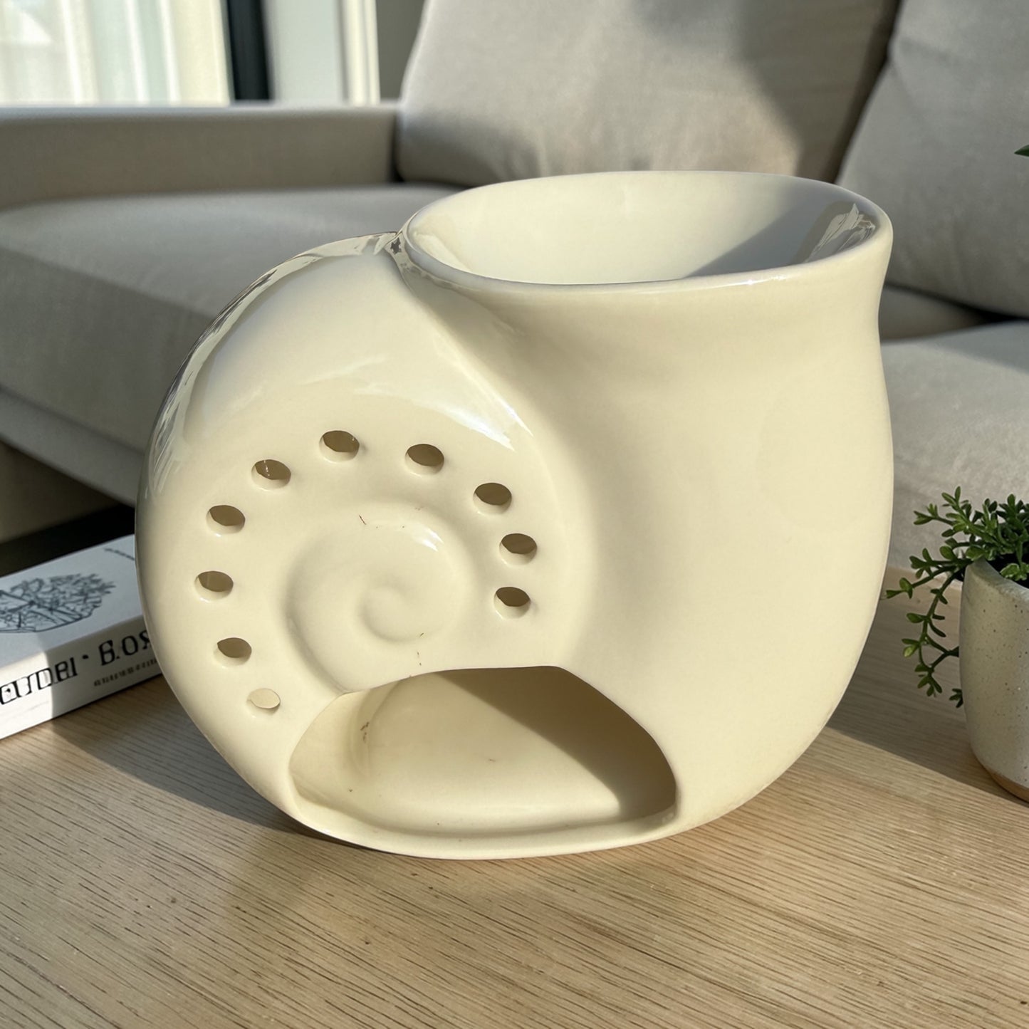 Diffuseur Coquillage Perlé – Brûle-parfum décoratif pour fondants parfumés