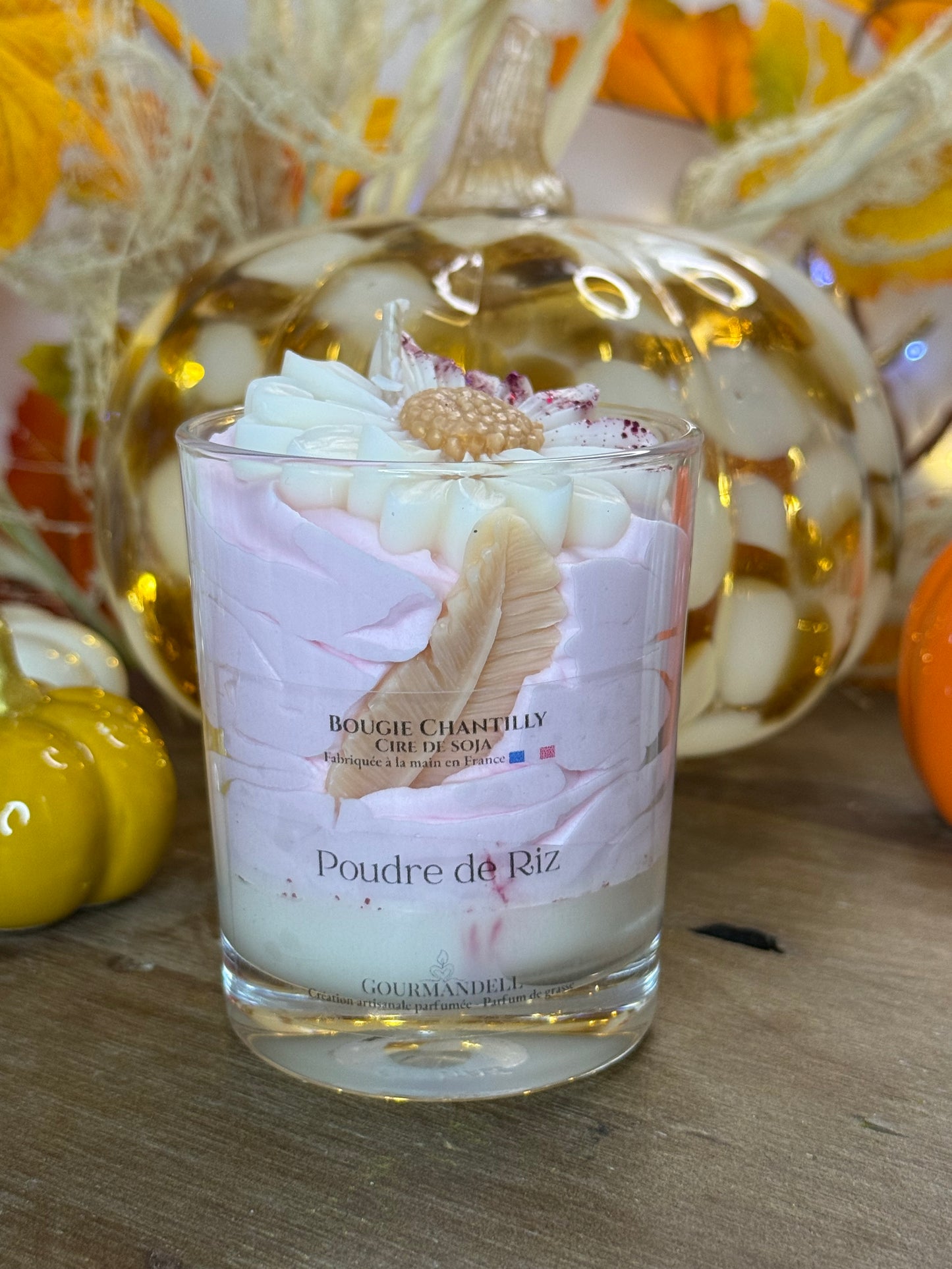 Bougie parfumée Poudre de Riz – Douce senteur poudrée et cocooning – Formats 70 g, 140 g et 170 g