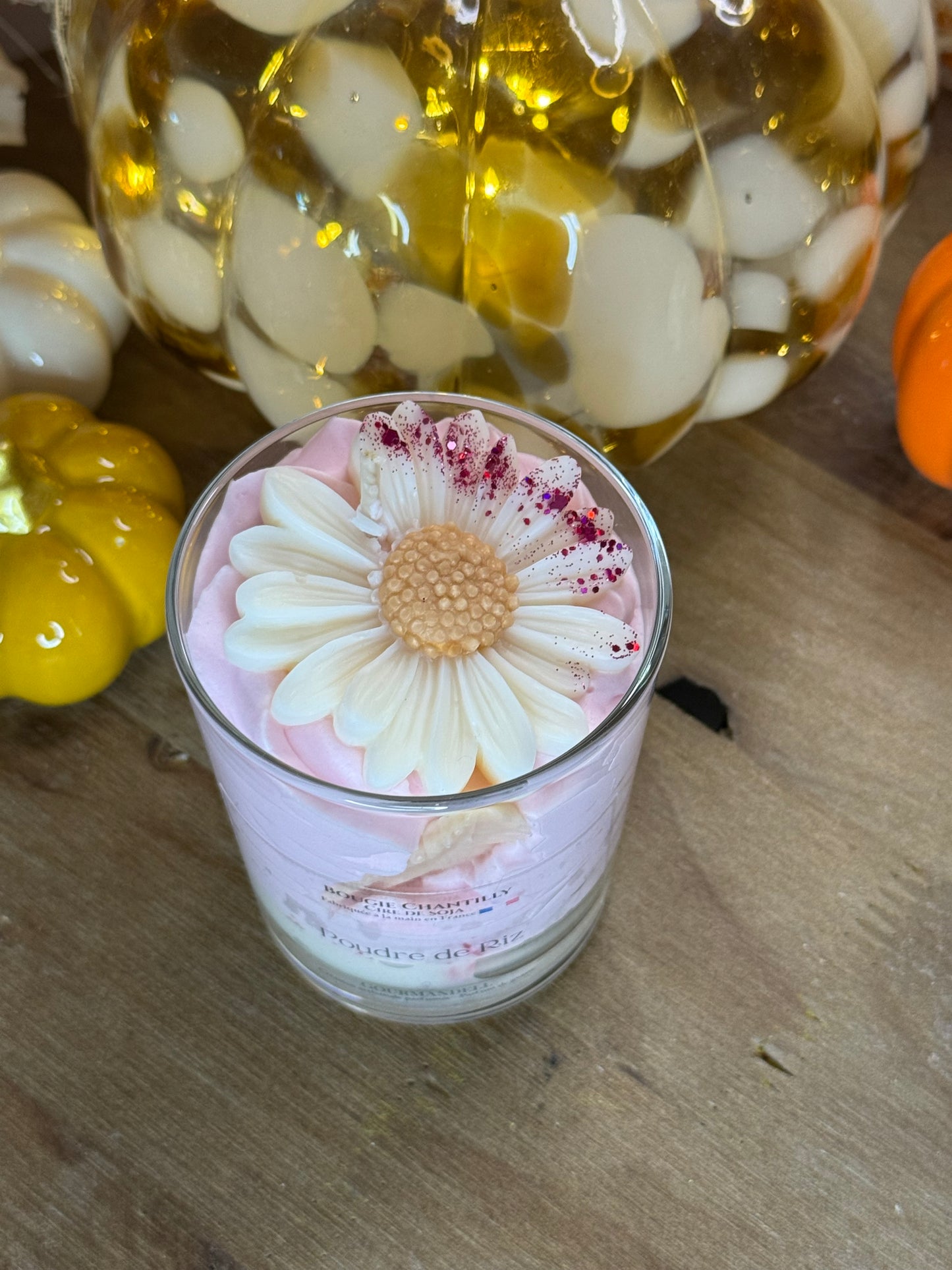 Bougie parfumée Poudre de Riz – Douce senteur poudrée et cocooning – Formats 70 g, 140 g et 170 g