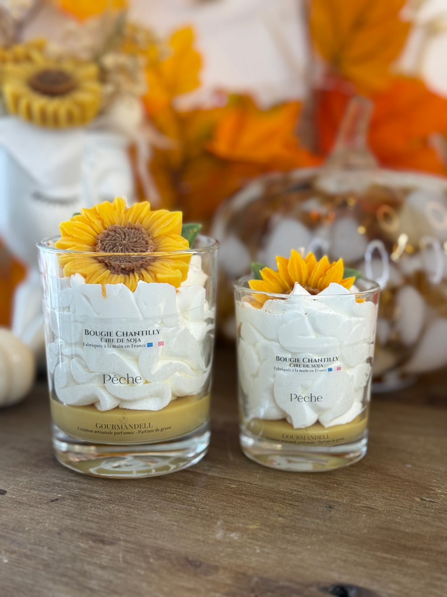 Bougie parfumée Pêche – Cire de soja, parfum de Grasse