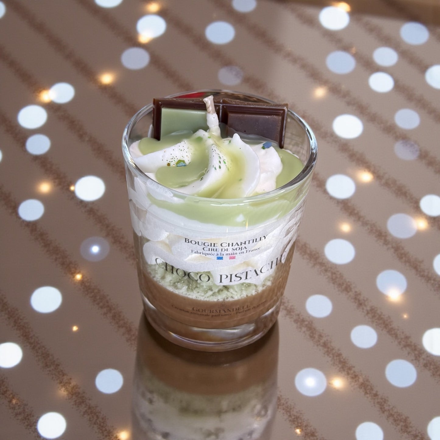 Bougie parfumée Chocolat Pistache – Fabrication artisanale française