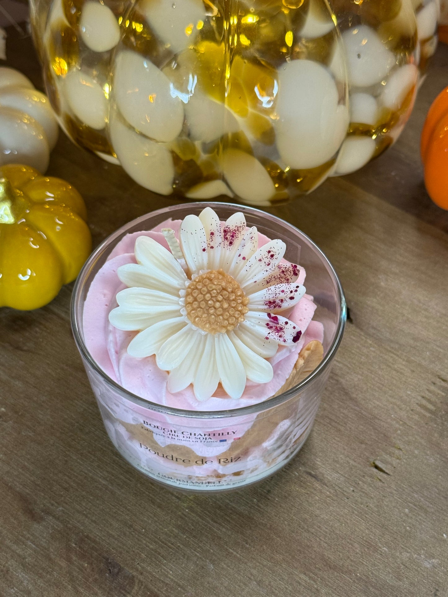 Bougie parfumée Poudre de Riz – Douce senteur poudrée et cocooning – Formats 70 g, 140 g et 170 g
