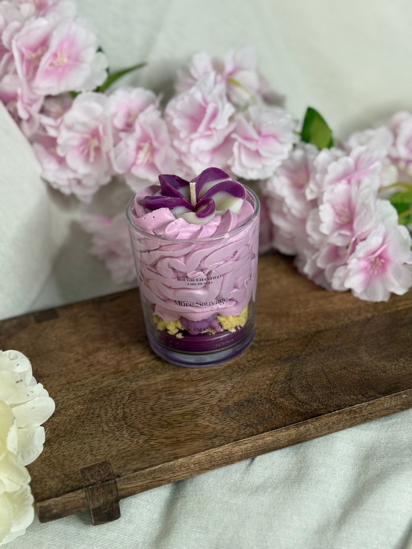 Bougie parfumée Mûres Sauvages – Cire de soja – 3 formats – Gourmande & fruitée