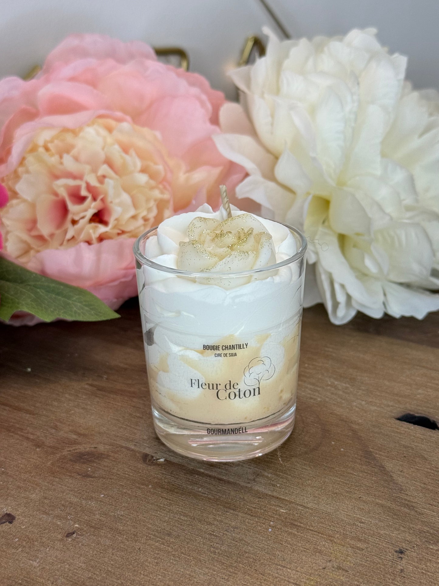 Bougie Parfumée Fleur de Coton – Cire de Soja Naturelle | Gourmandell