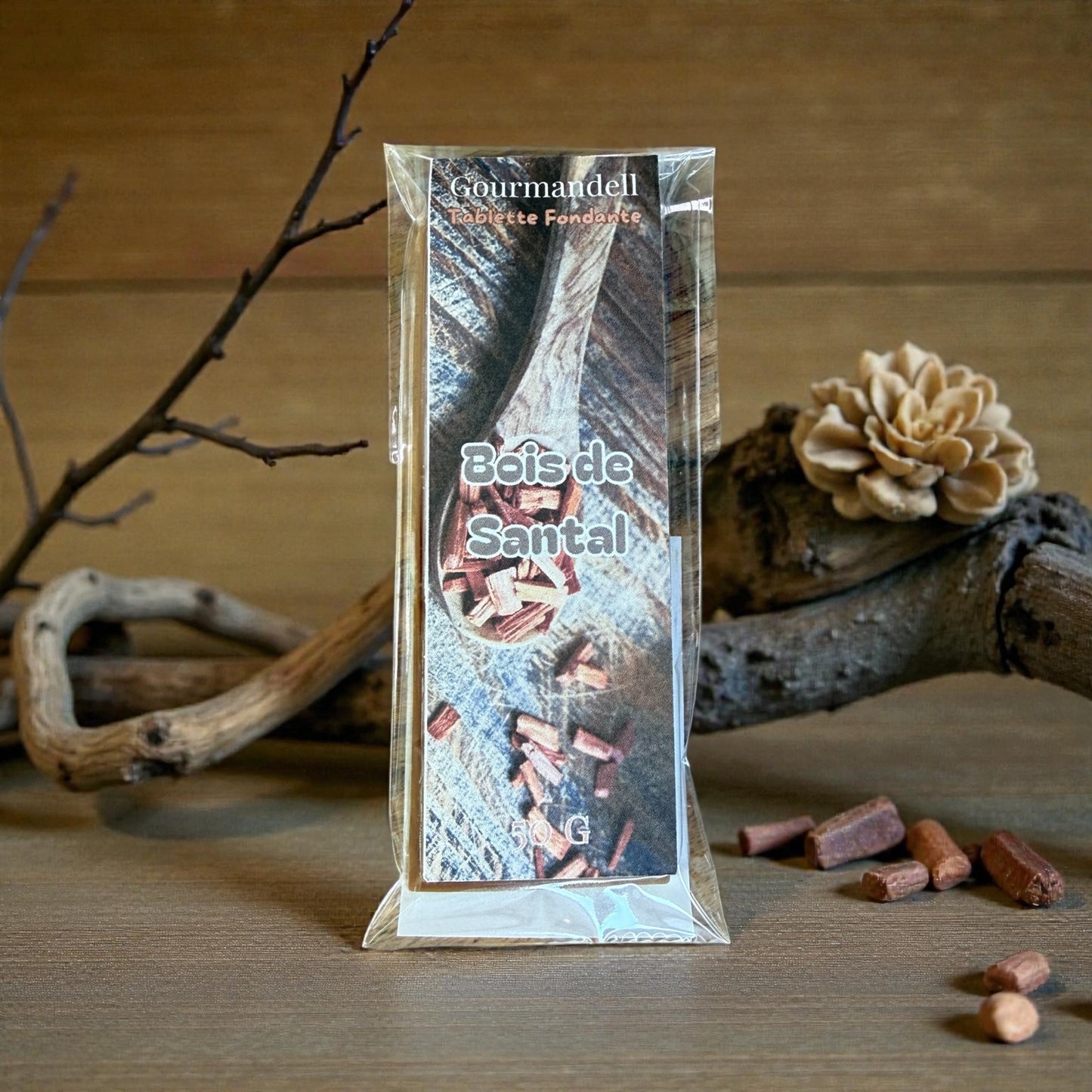 Tablette Fondante Parfumée 50g – Bois de Santal