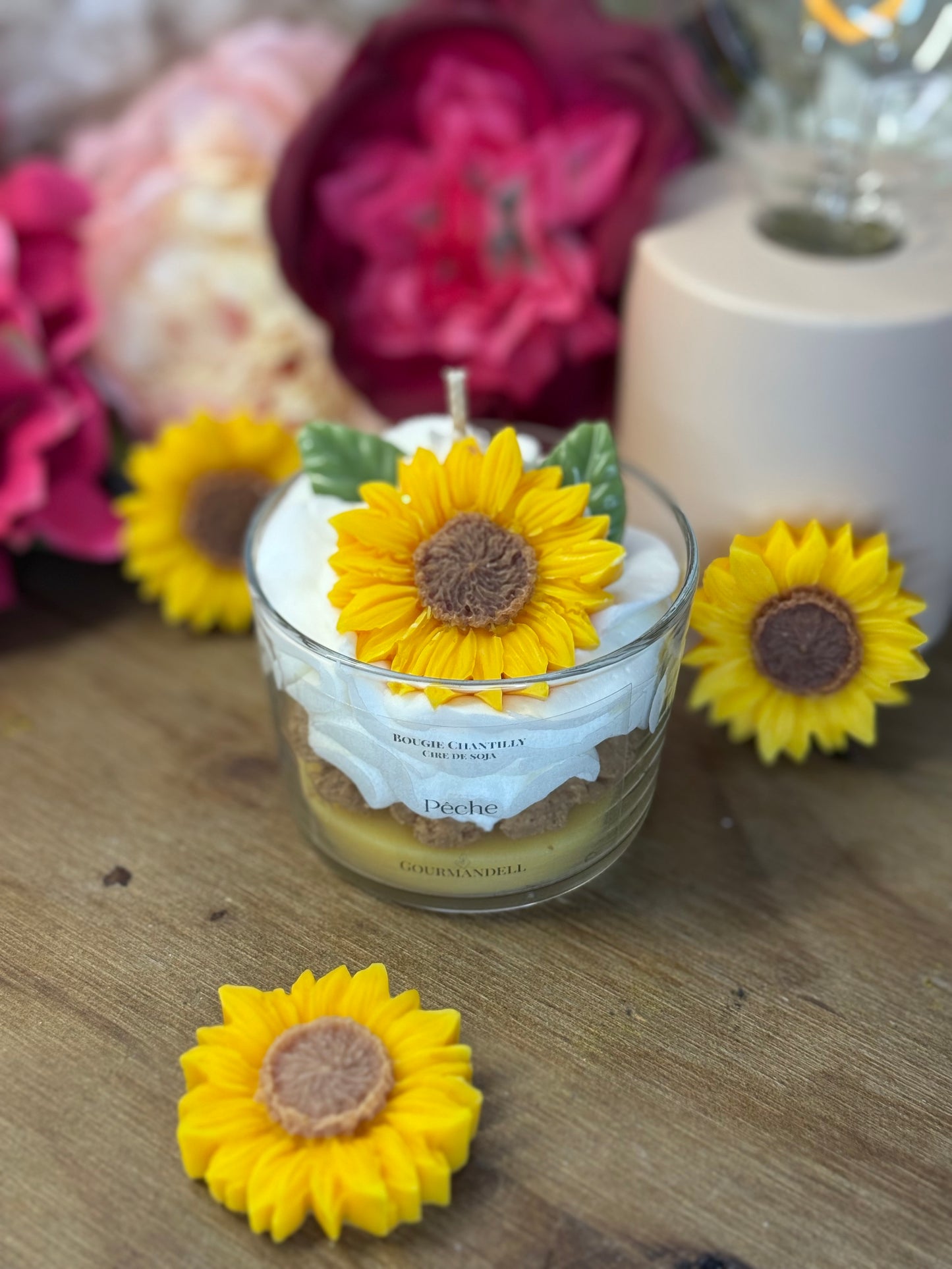 Bougie parfumée Pêche – Cire de soja, parfum de Grasse