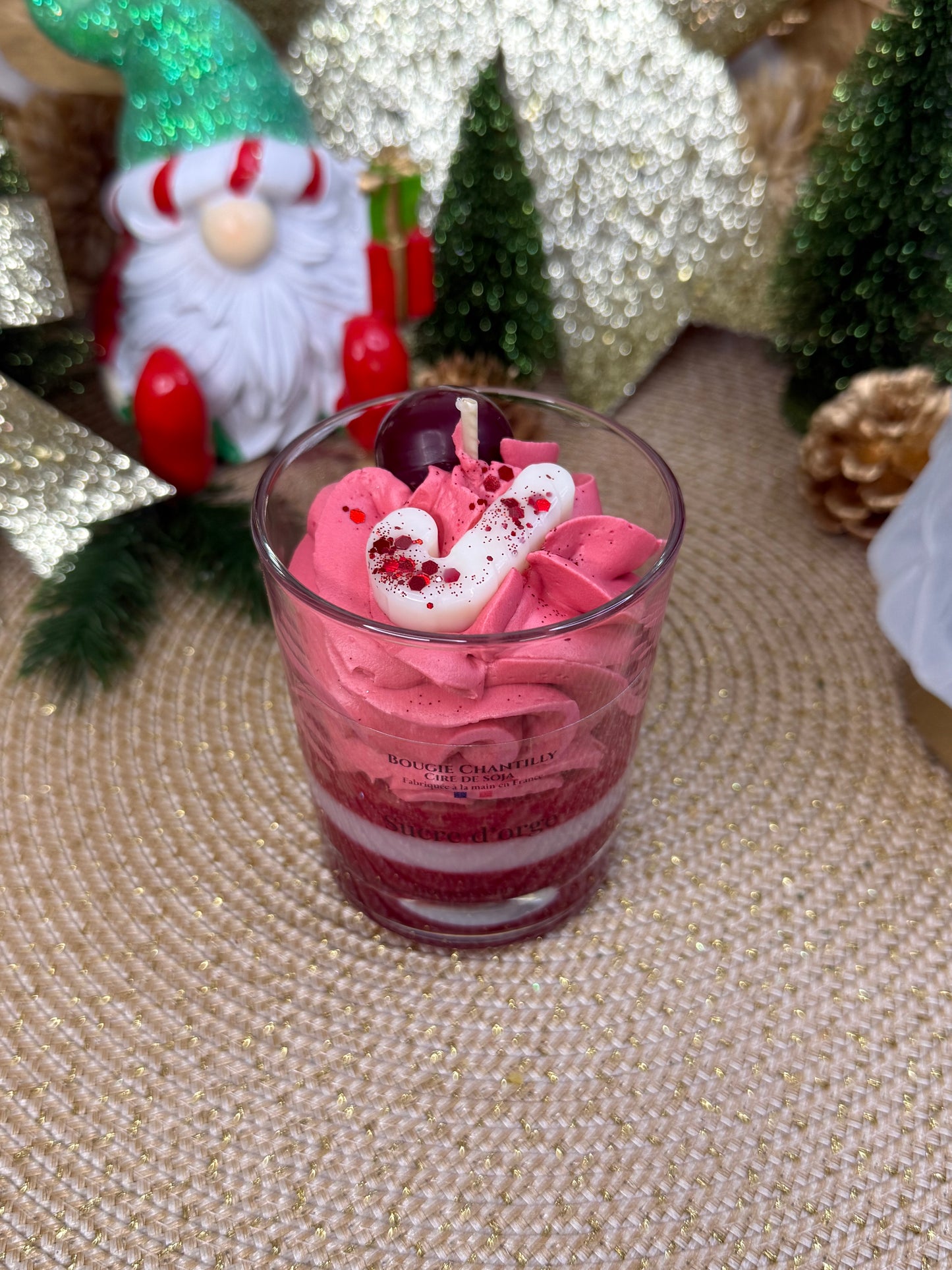 Bougie parfumée Sucre d’Orge – Édition Limitée de Noël