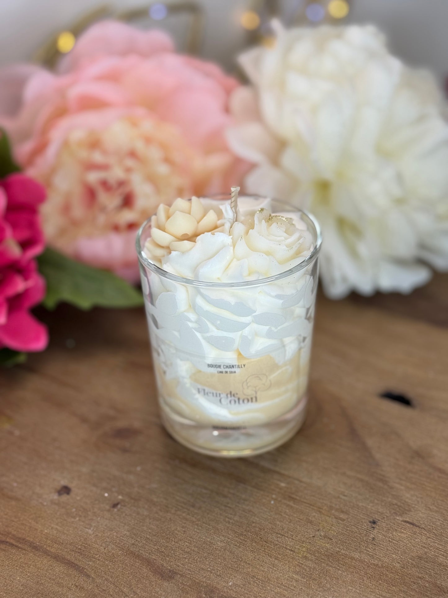 Bougie Parfumée Fleur de Coton – Cire de Soja Naturelle | Gourmandell
