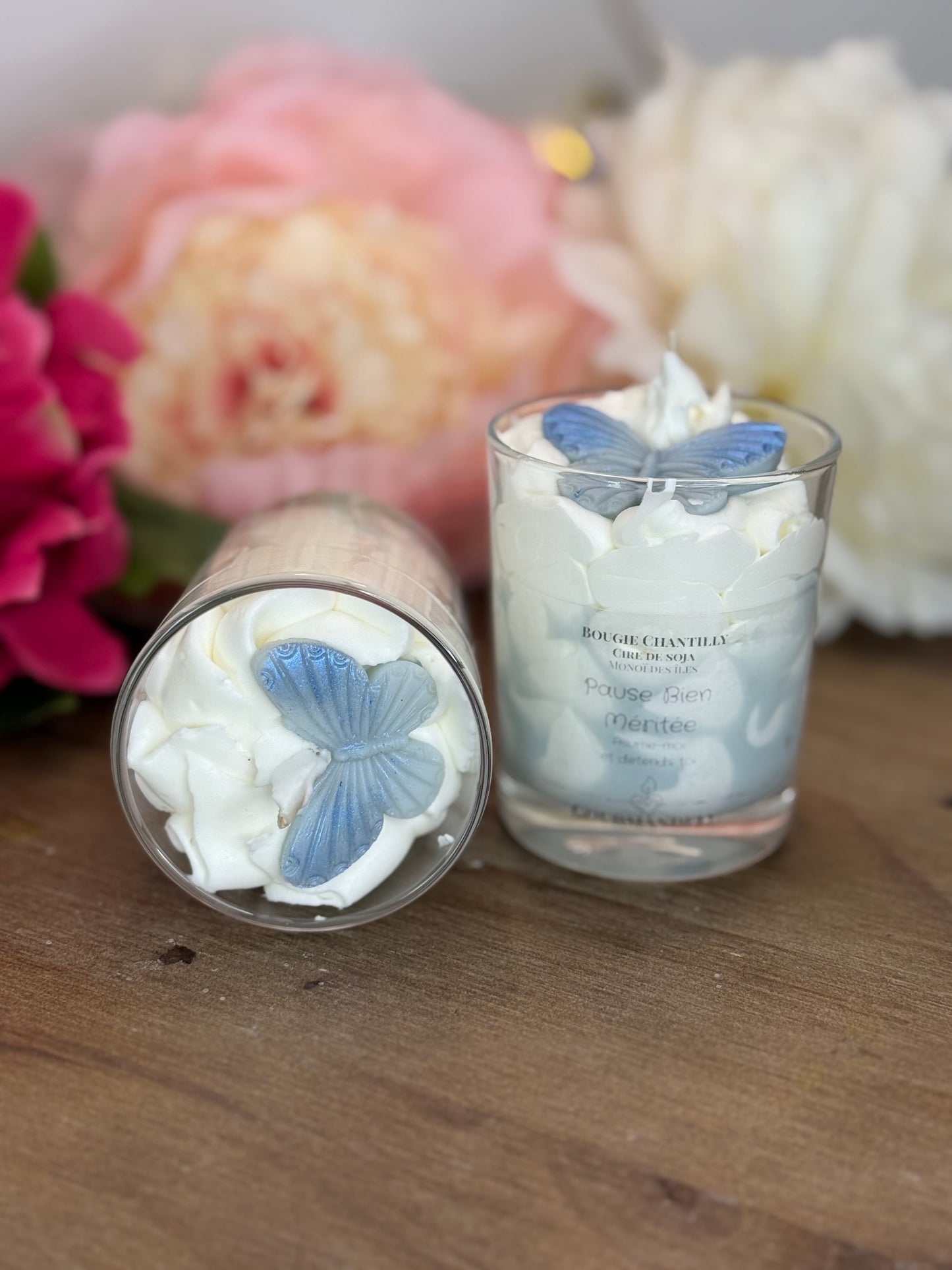 Bougie Chantilly 70g – Collection Pause Bien Méritée 🦋
