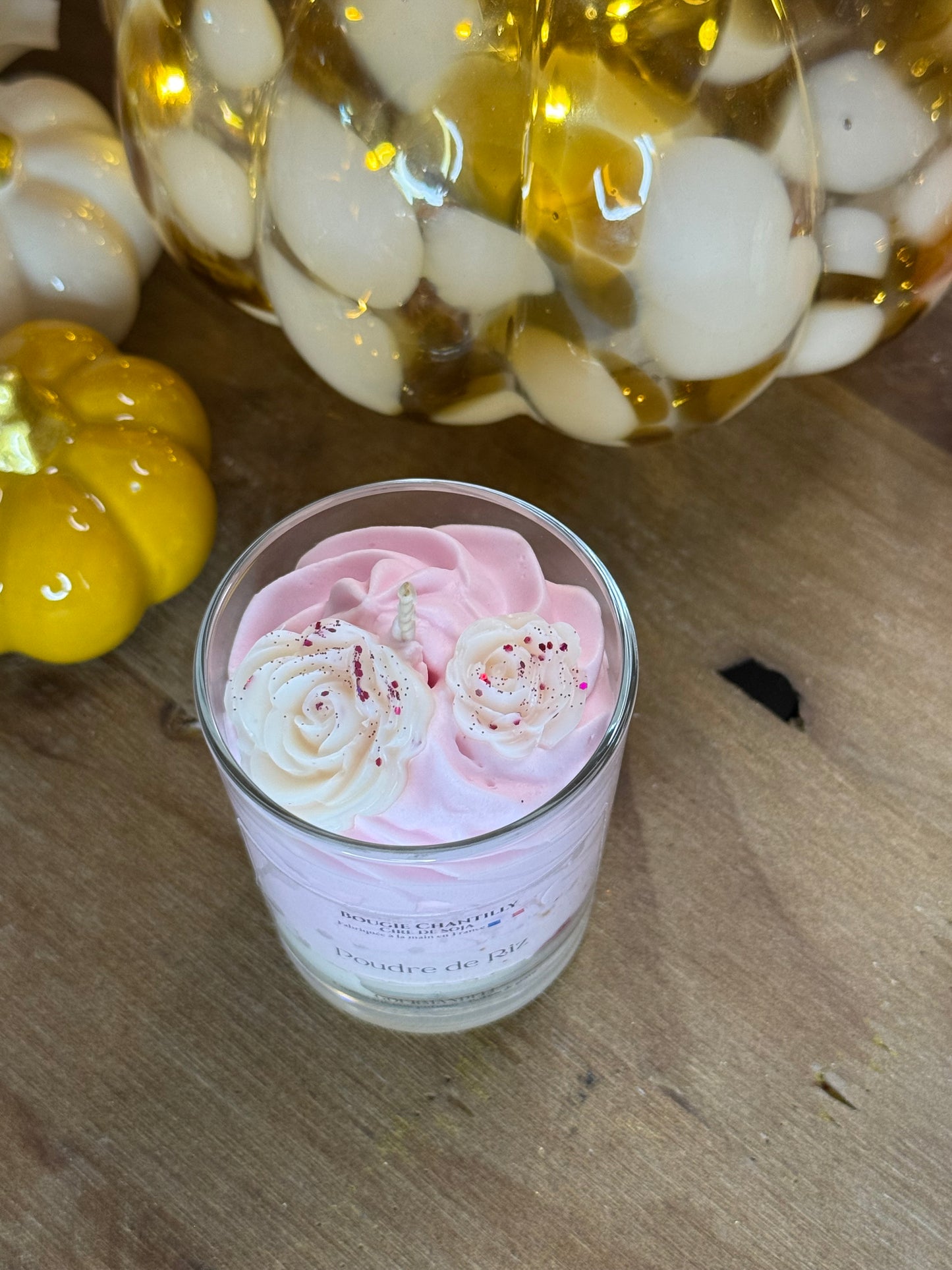 Bougie parfumée Poudre de Riz – Douce senteur poudrée et cocooning – Formats 70 g, 140 g et 170 g