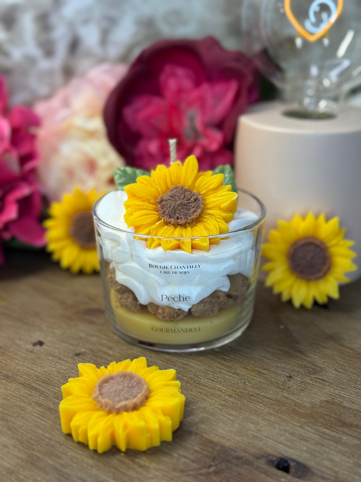 Bougie parfumée Pêche – Cire de soja, parfum de Grasse
