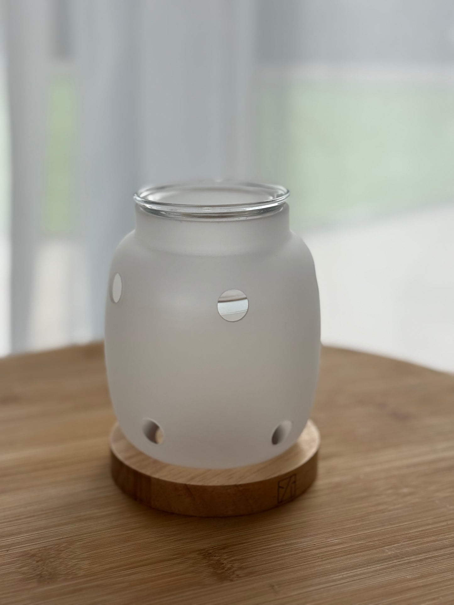 Brûle-parfum en verre dépoli – Siete