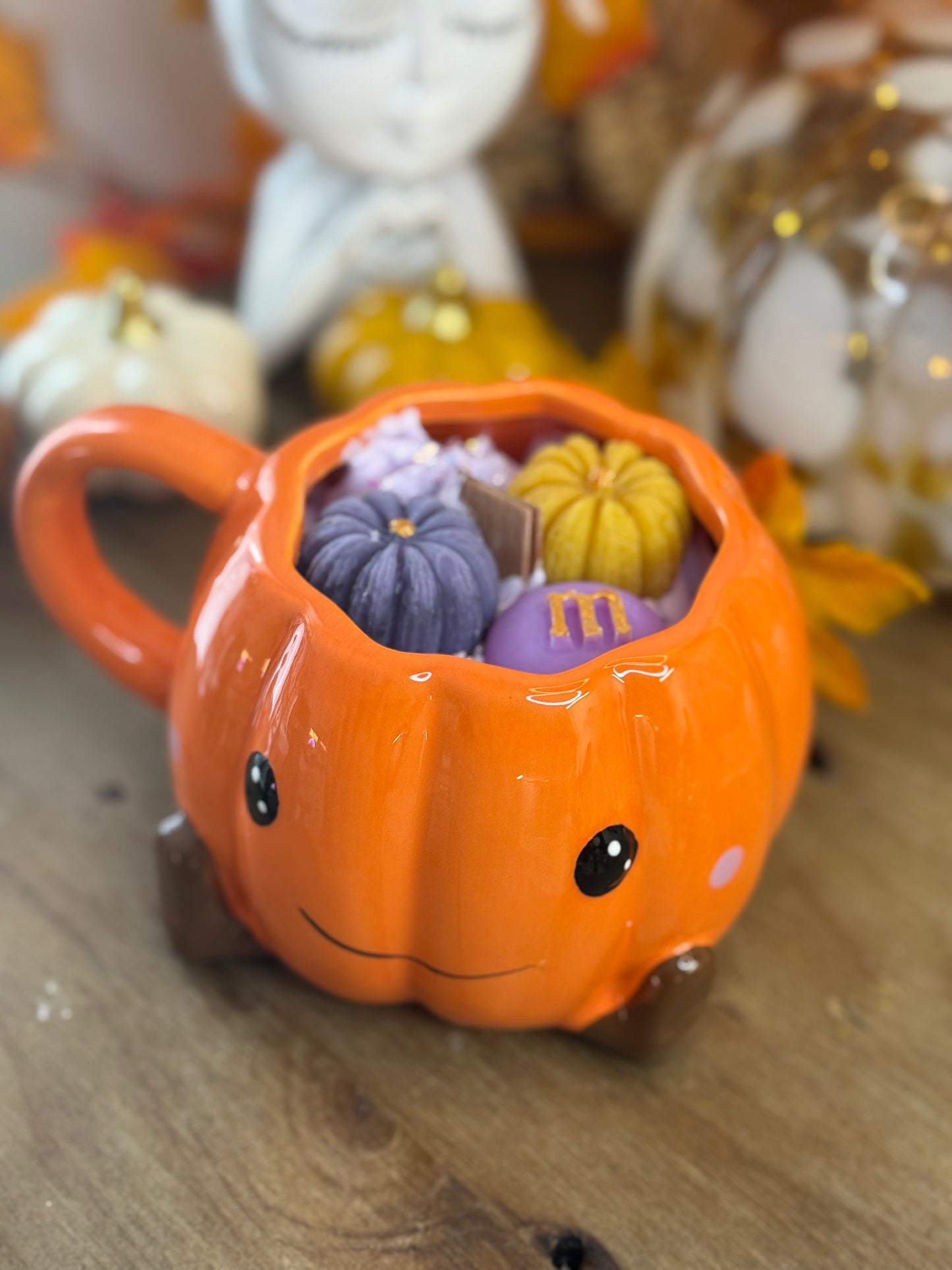 đ Bougie Tasse Citrouille â Un Bonbon ou Un Sort