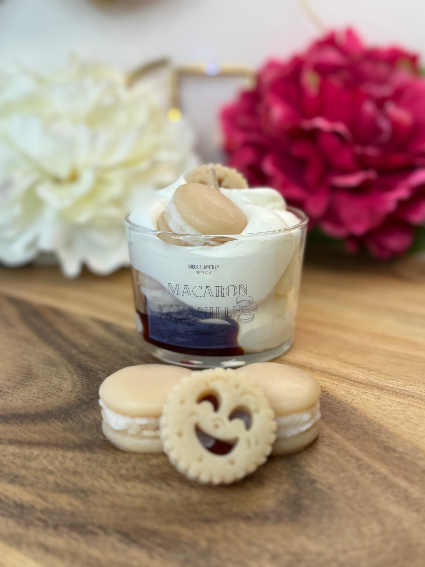 Bougie Macaron Vanille – Une gourmandise parfumée pour votre intérieur