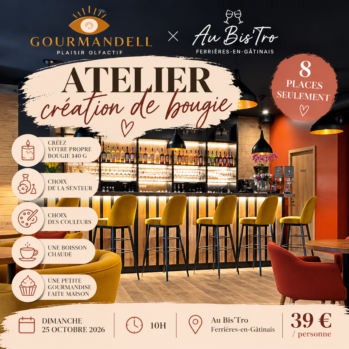 Atelier création de bougie 🕯️ – 25 octobre