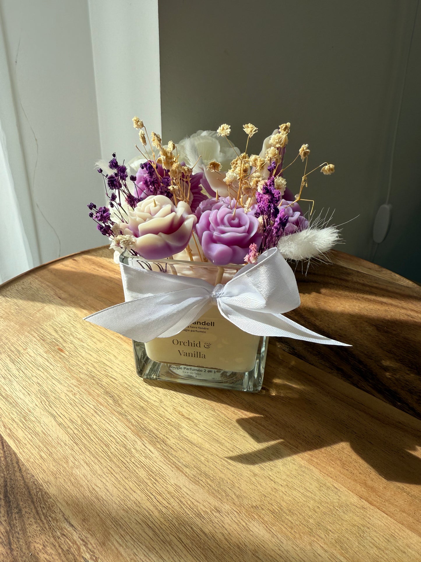 Bougie 2 en 1 Orchid & Vanilla – Fondants + Bougie Parfumée – Pièce Unique