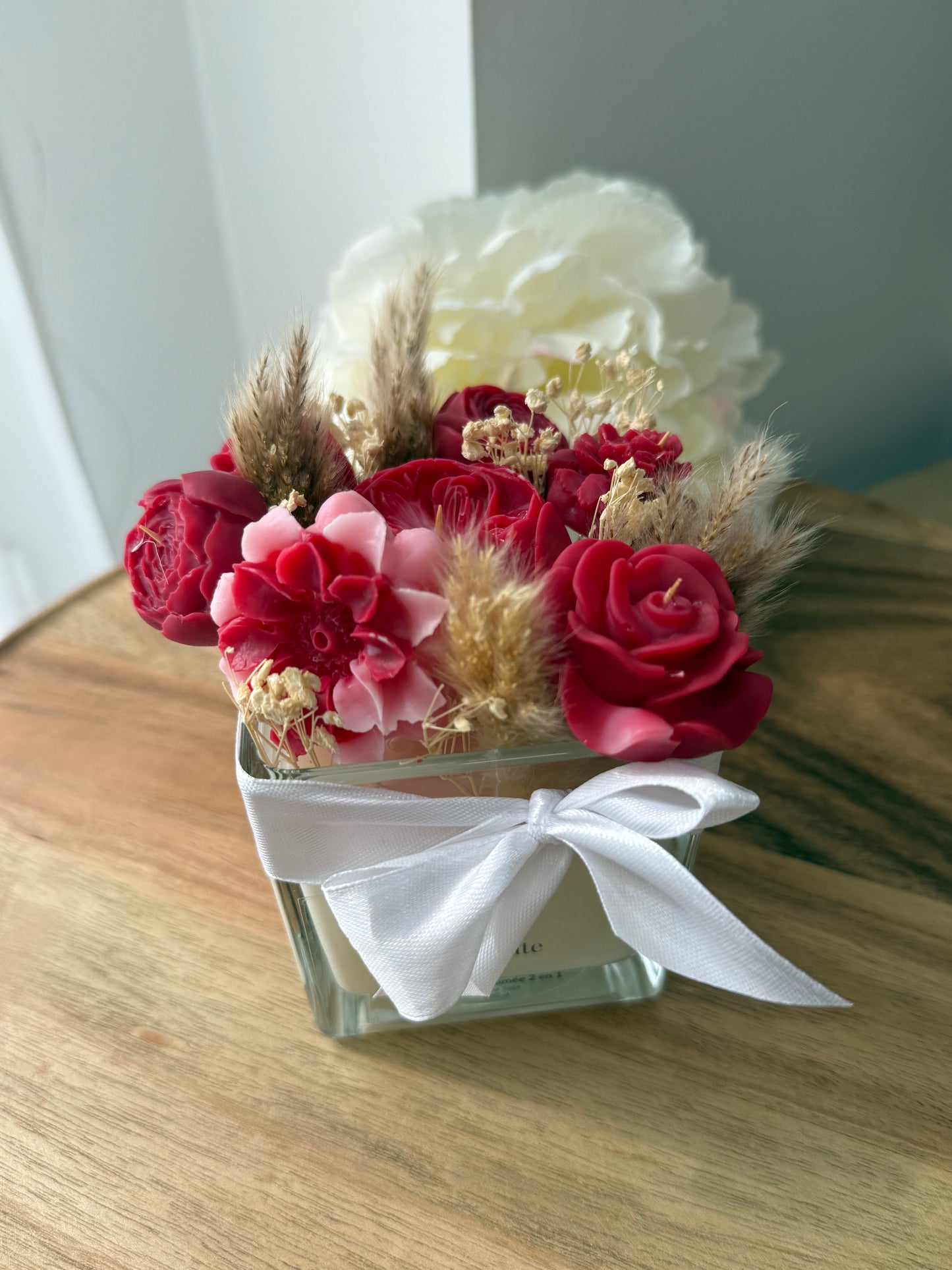 Bougie 2 en 1 Rubis & Écarlate – Fondants + Bougie Parfumée – Création Artisanale Unique