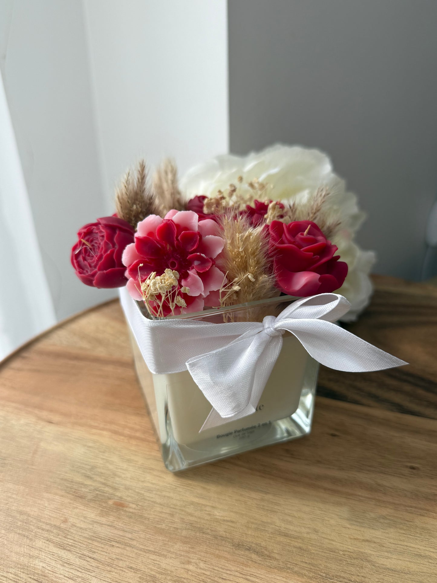 Bougie 2 en 1 Rubis & Écarlate – Fondants + Bougie Parfumée – Création Artisanale Unique