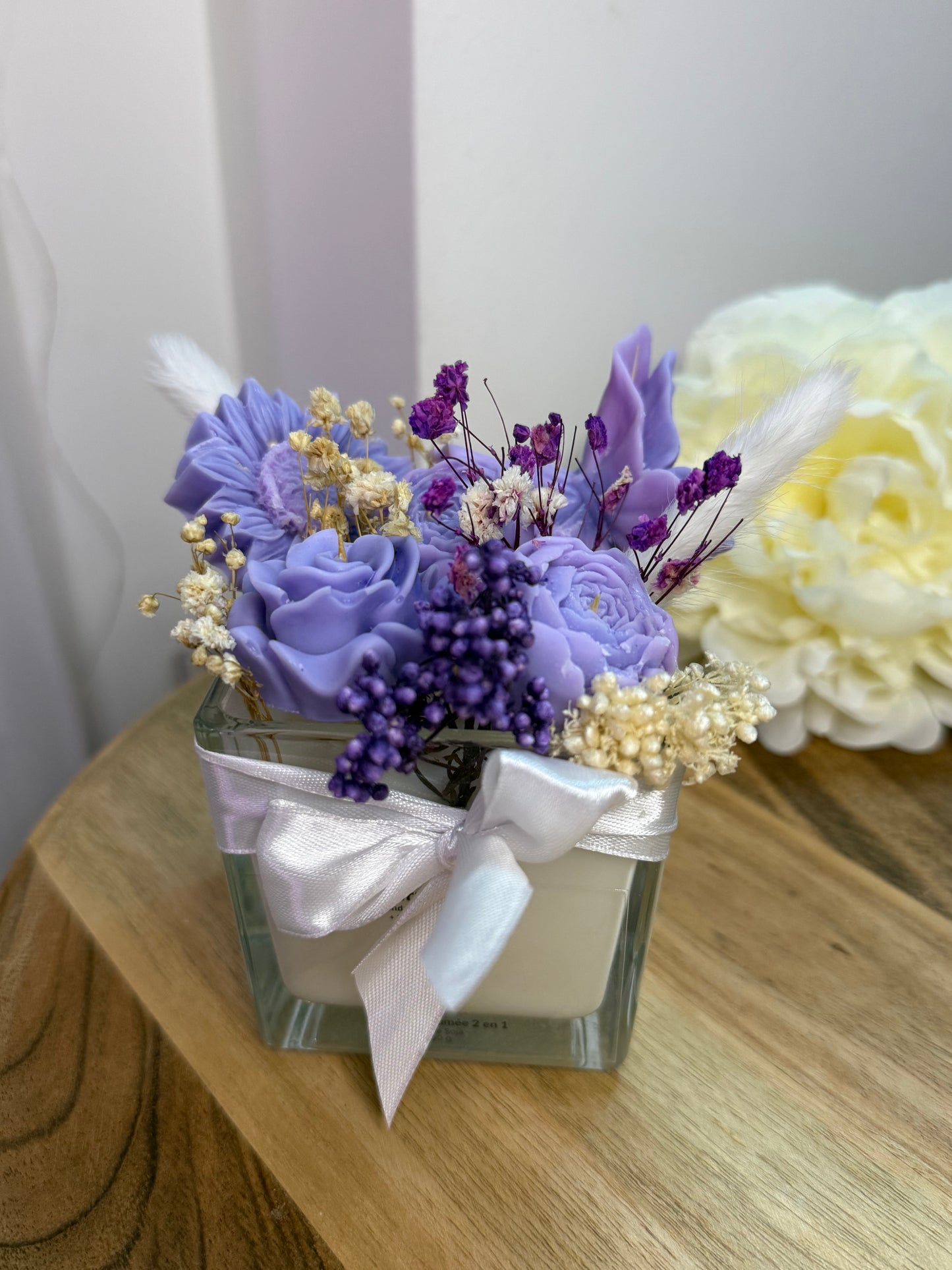 Bougie Parfumée Violette – Bougie 2 en 1 décorative et parfum d’ambiance
