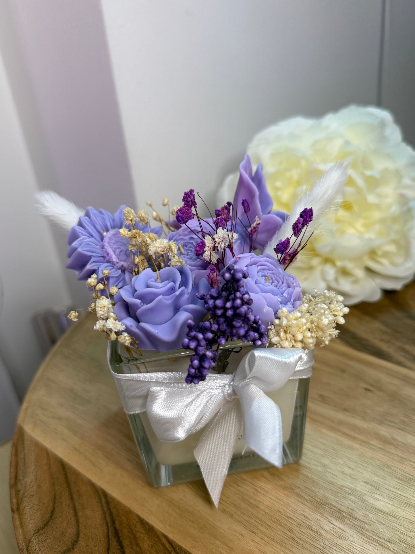Bougie Parfumée Violette – Bougie 2 en 1 décorative et parfum d’ambiance