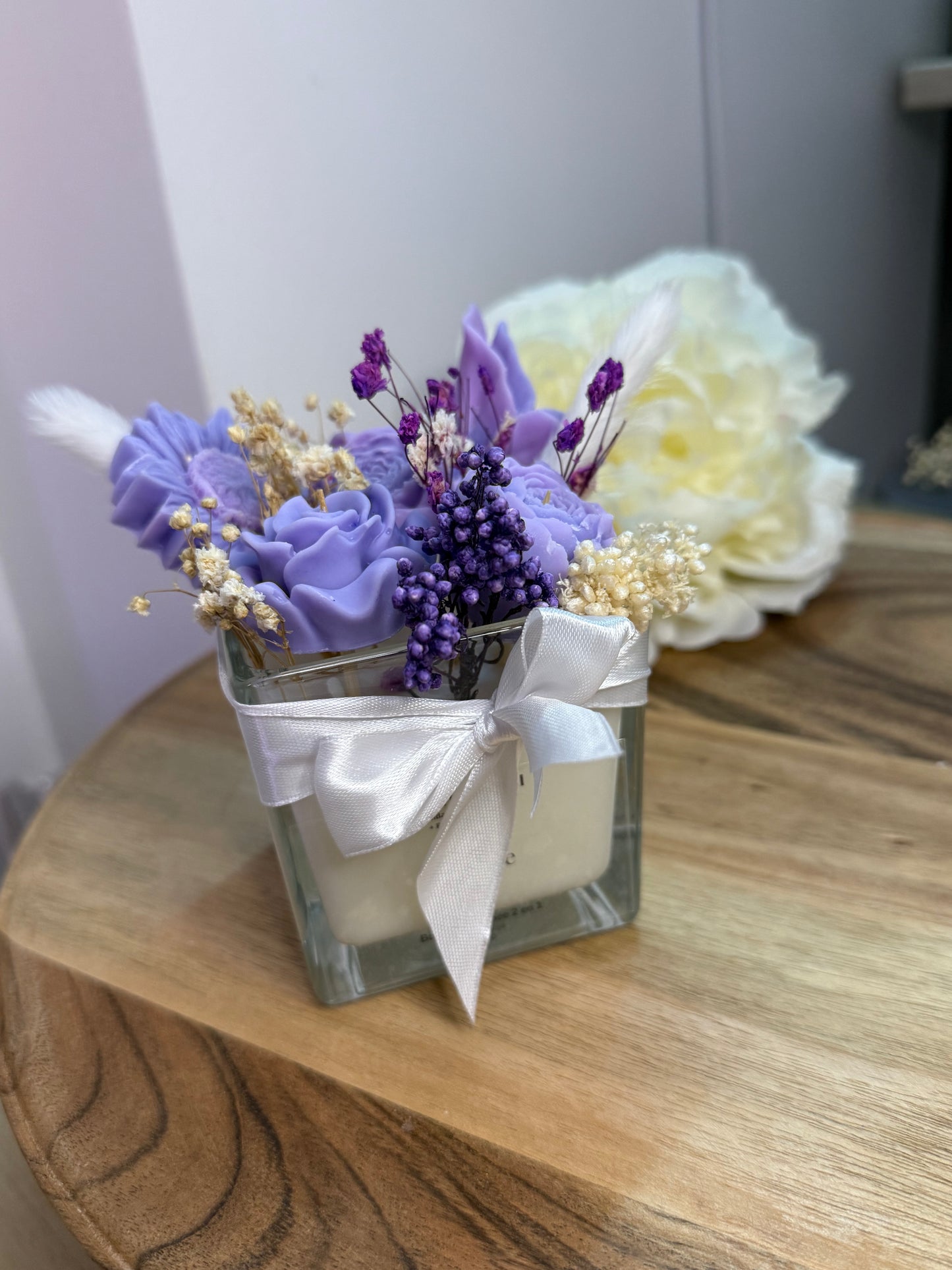 Bougie Parfumée Violette – Bougie 2 en 1 décorative et parfum d’ambiance