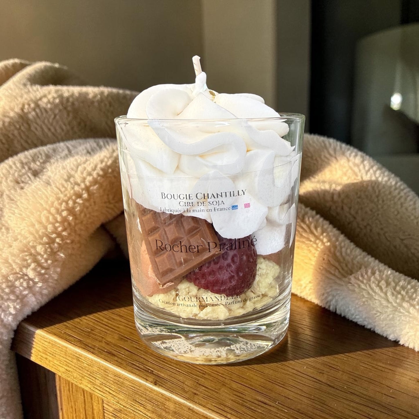 🍫 Bougie parfumée Rocher Praliné