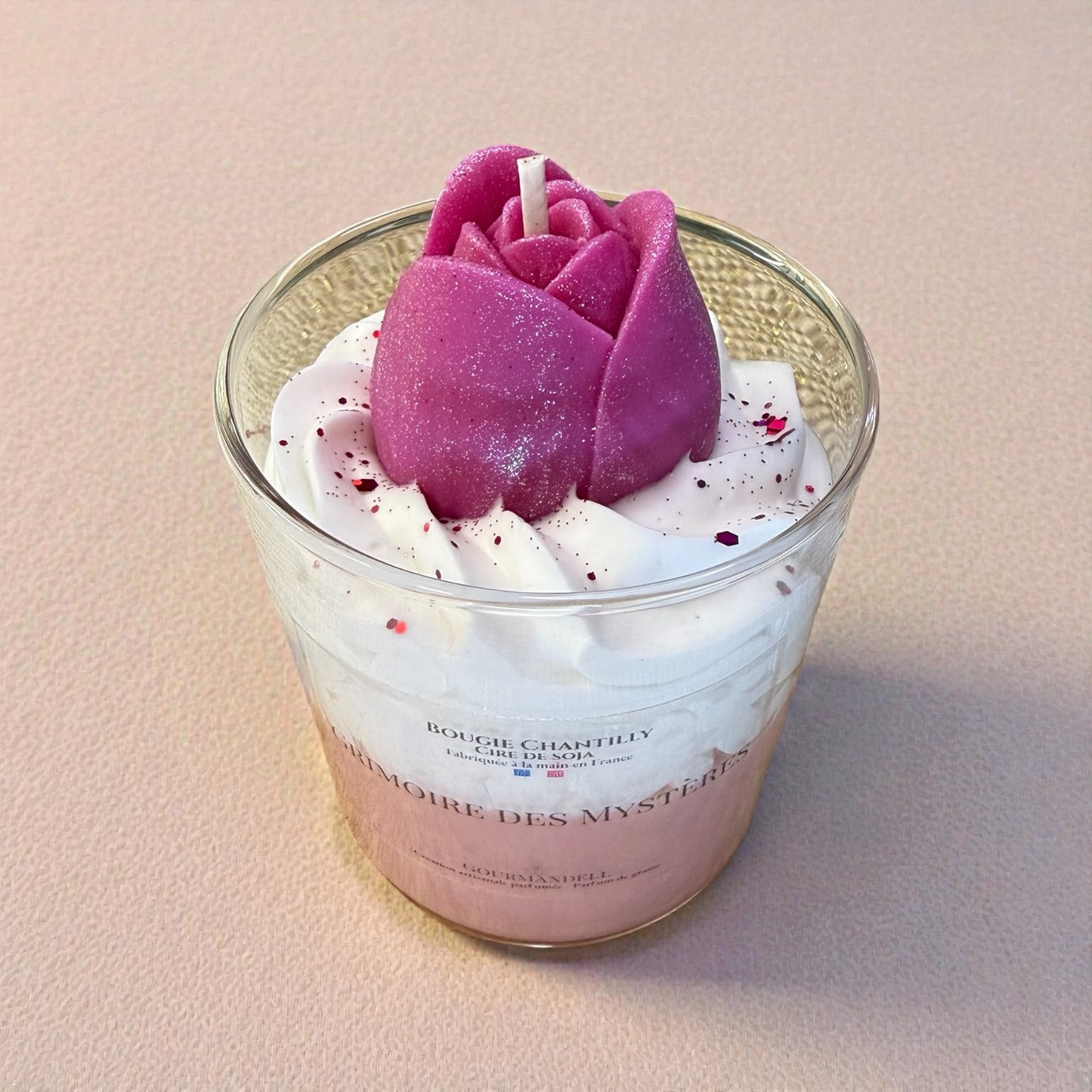 Bougie Chantilly Grimoire des Mystères – Bougie parfumée artisanale