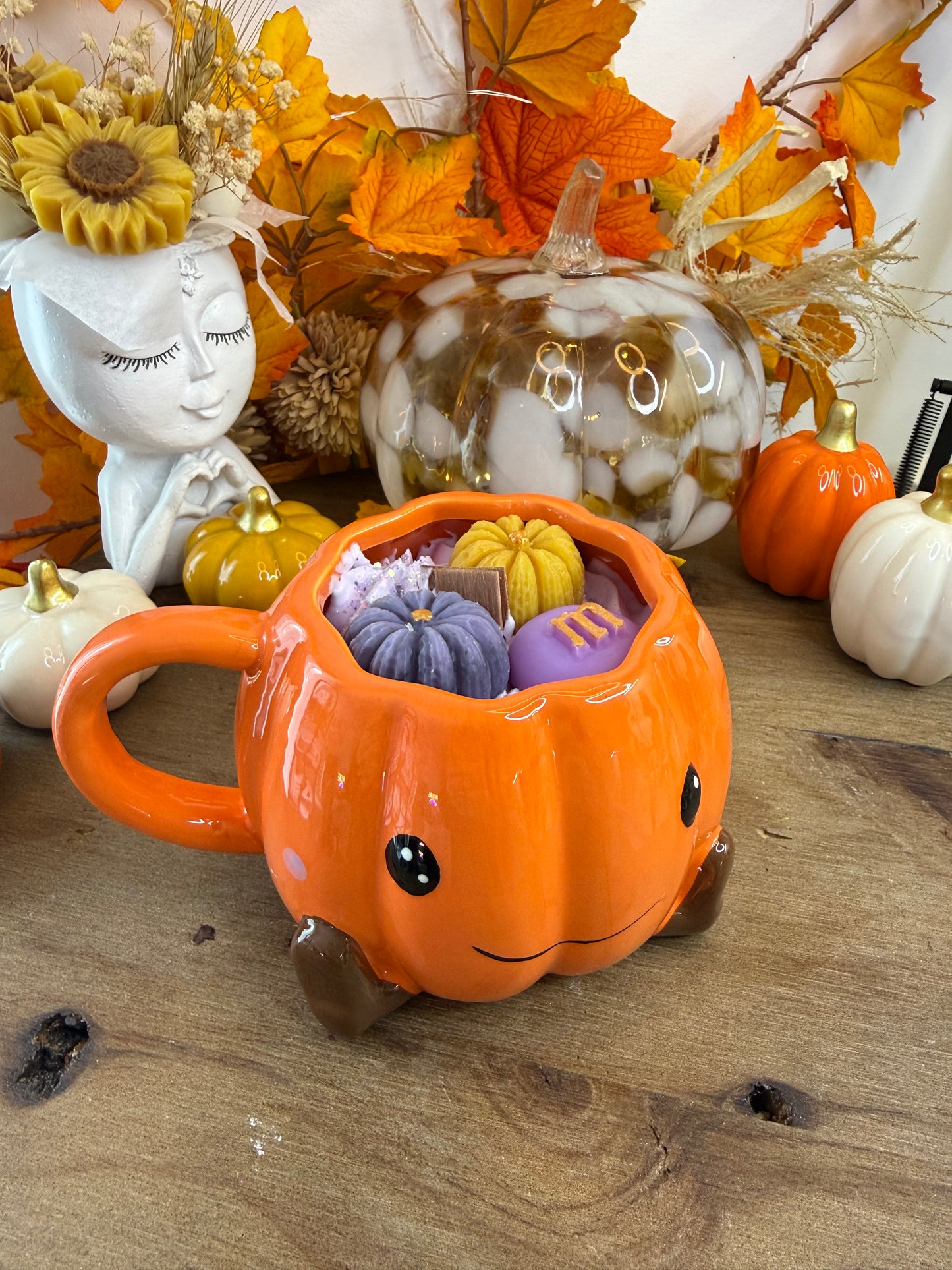 đ Bougie Tasse Citrouille â Un Bonbon ou Un Sort