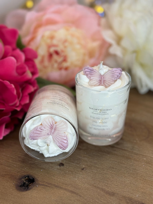 Bougie Chantilly 70g – Collection Pause Bien Méritée 🦋