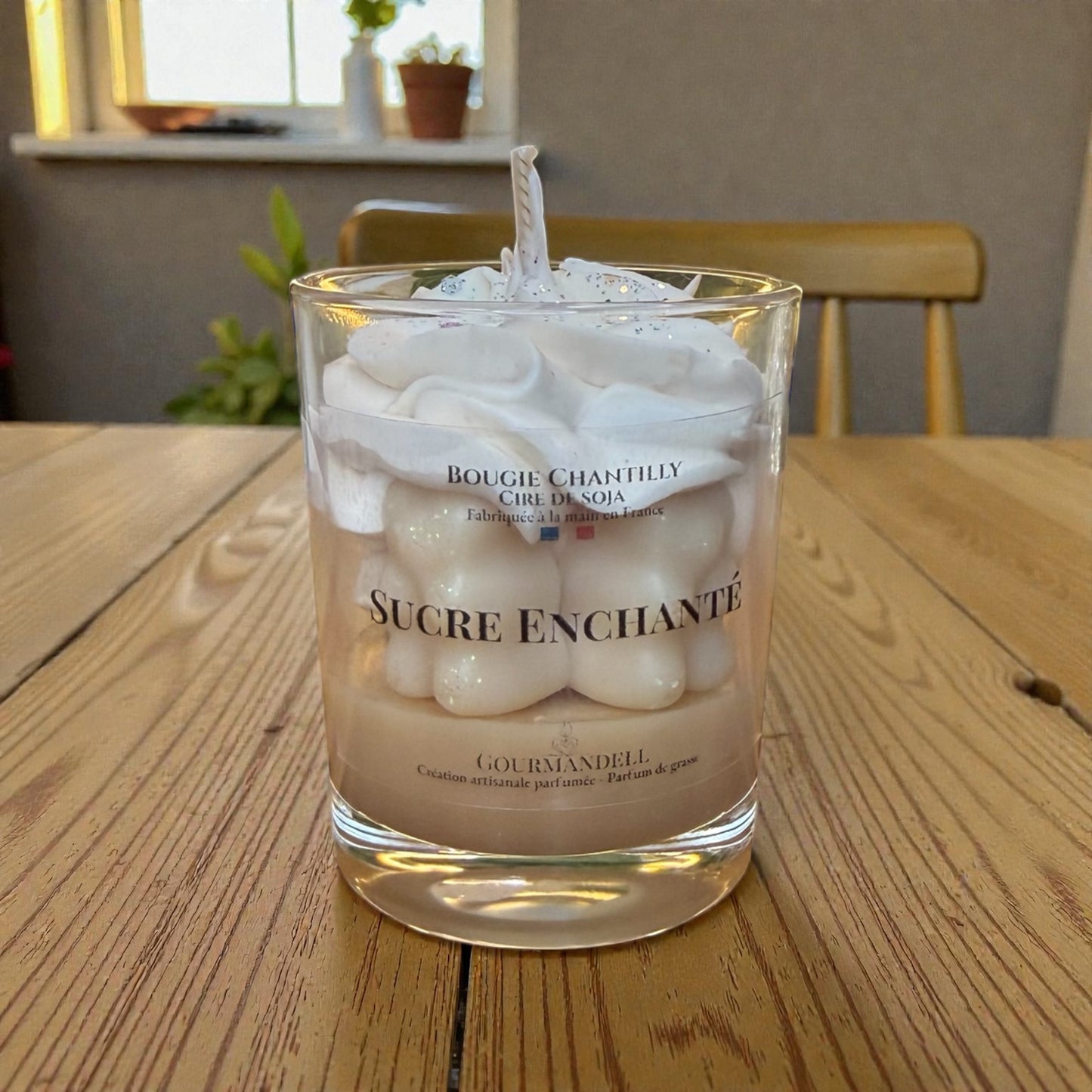 🍬 Bougie parfumée – Sucre Enchanté