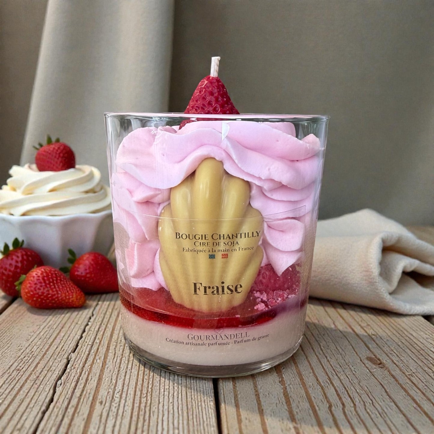 Bougie Chantilly Parfum Fraise