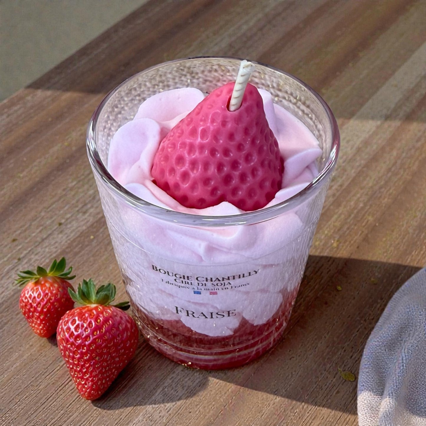 Bougie Chantilly Parfum Fraise