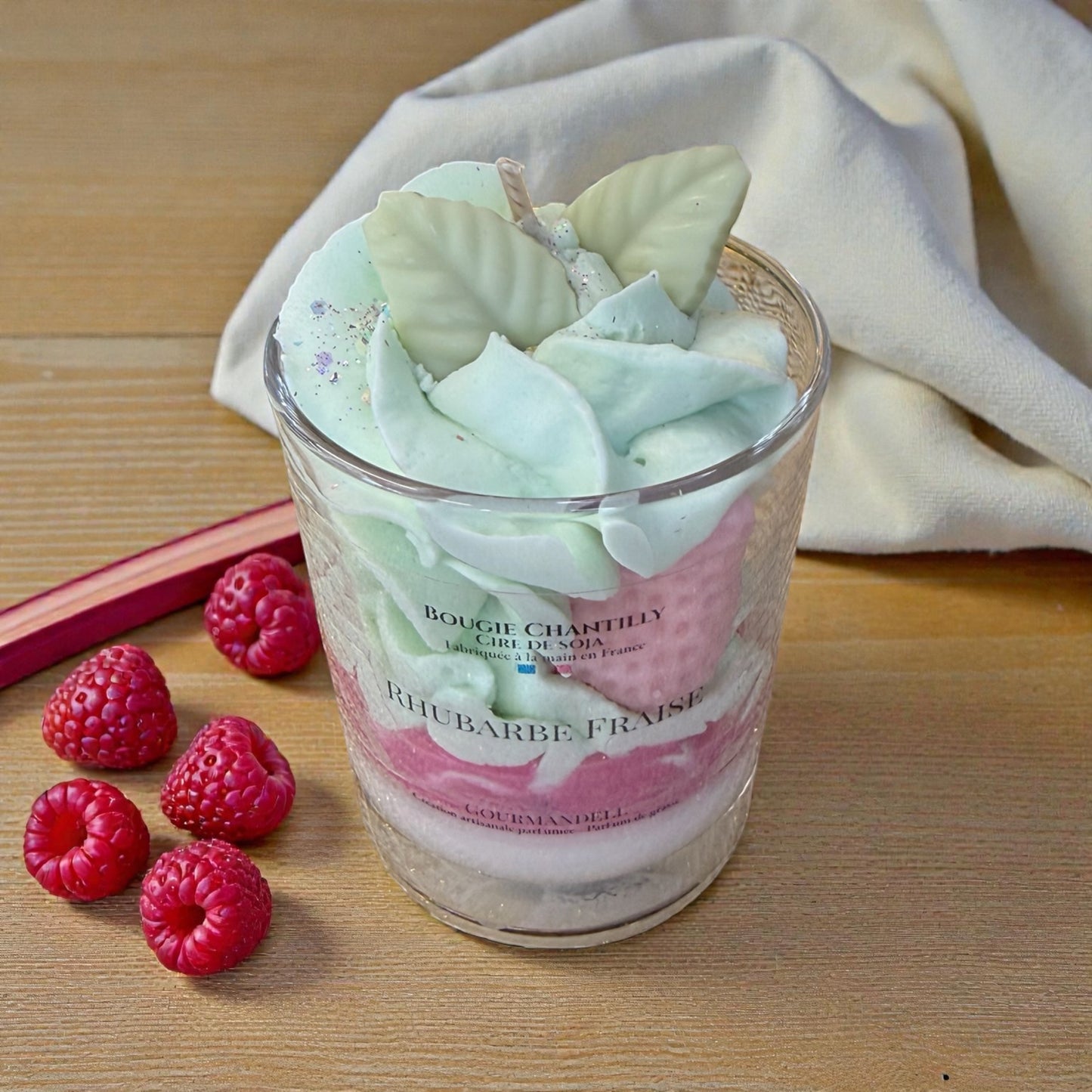Bougie parfumée Rhubarbe Fraise