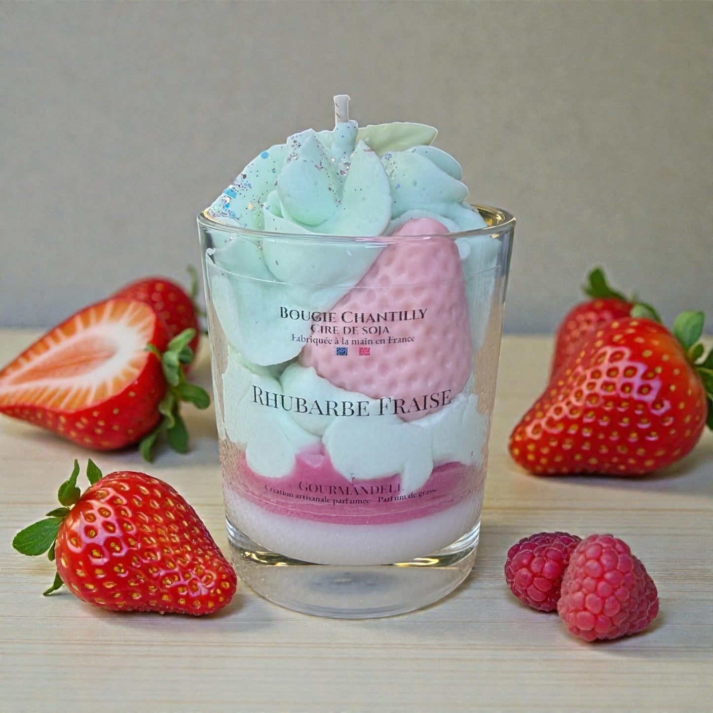Bougie parfumée Rhubarbe Fraise