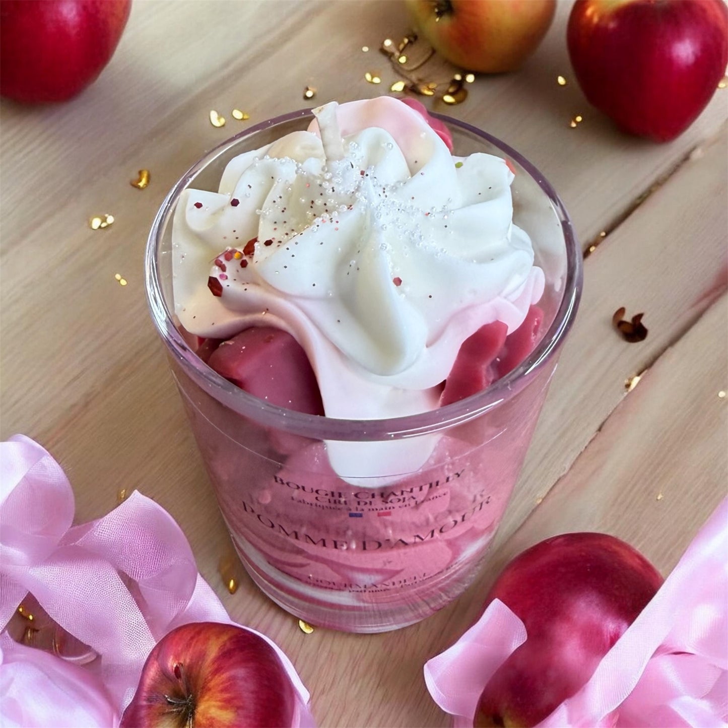 Bougie Chantilly Pomme d’Amour