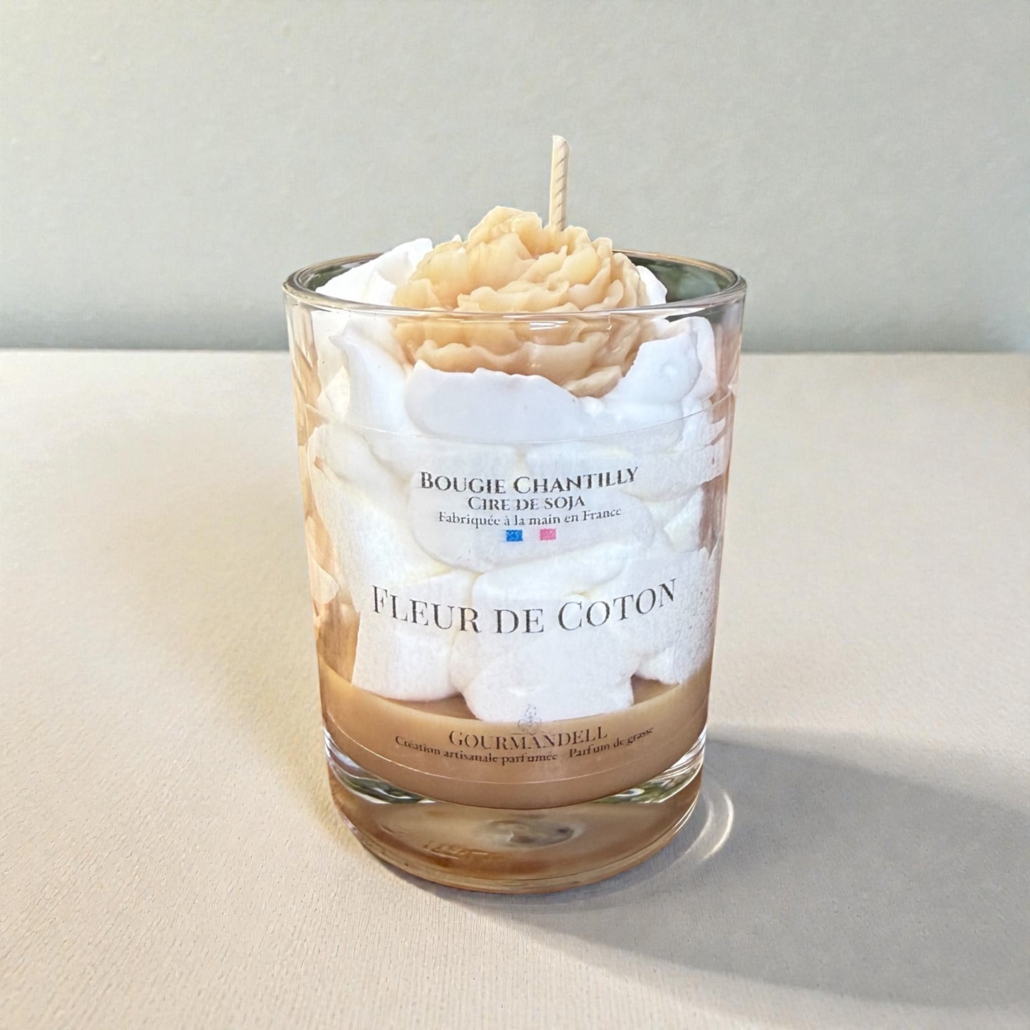 Bougie parfumée Fleur de Coton – Cire de soja – Fabrication artisanale