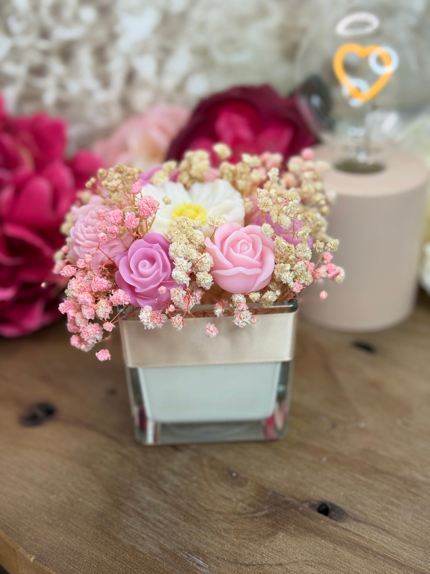 🌸 Bougie Parfumée 2 en 1 – Évasion fruitée (280 g)