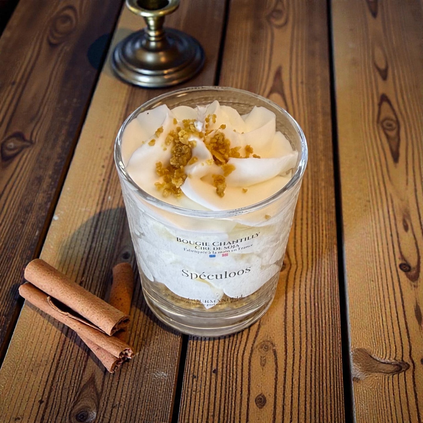 🍪 Bougie Chantilly – Spéculoos