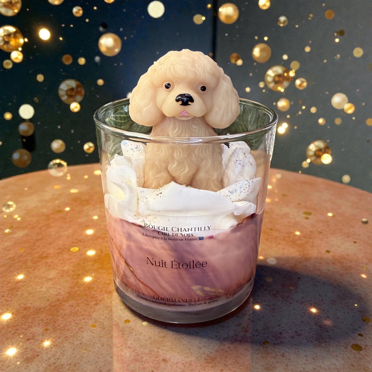 🌙✨ Bougie Chantilly Compagnon d’Étoiles – Édition Rêve Céleste