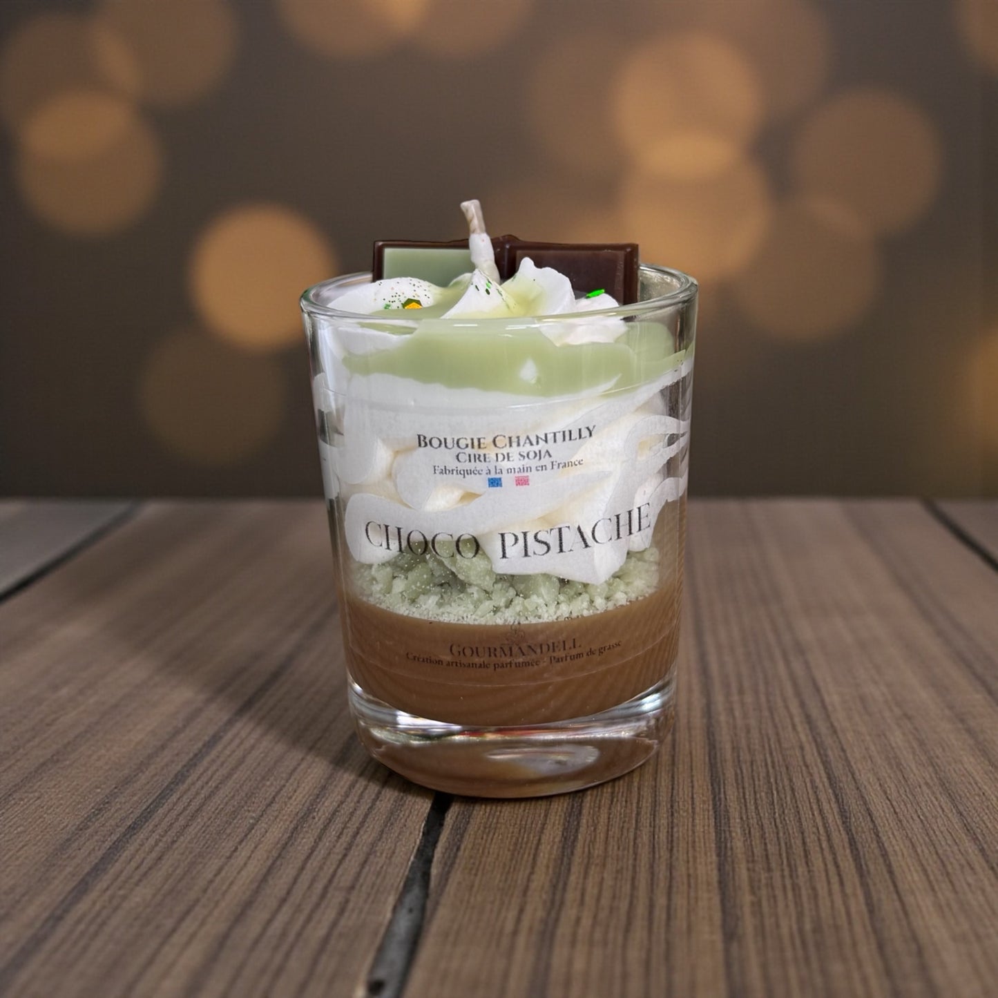 Bougie parfumée Chocolat Pistache – Fabrication artisanale française