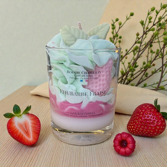 Bougie parfumée Rhubarbe Fraise