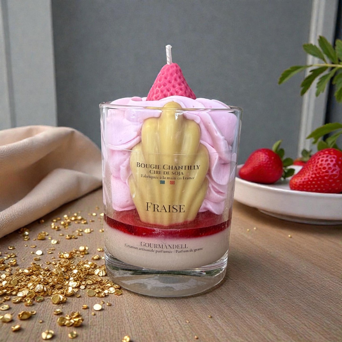 Bougie Chantilly Parfum Fraise